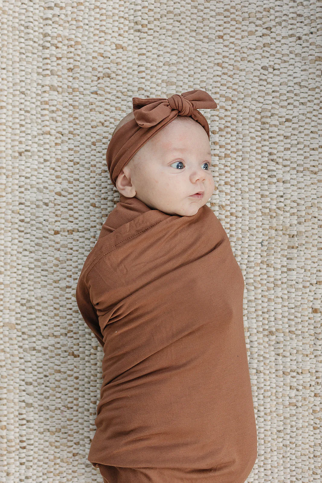 Rust Bamboo Stretch Swaddle - Image 9
