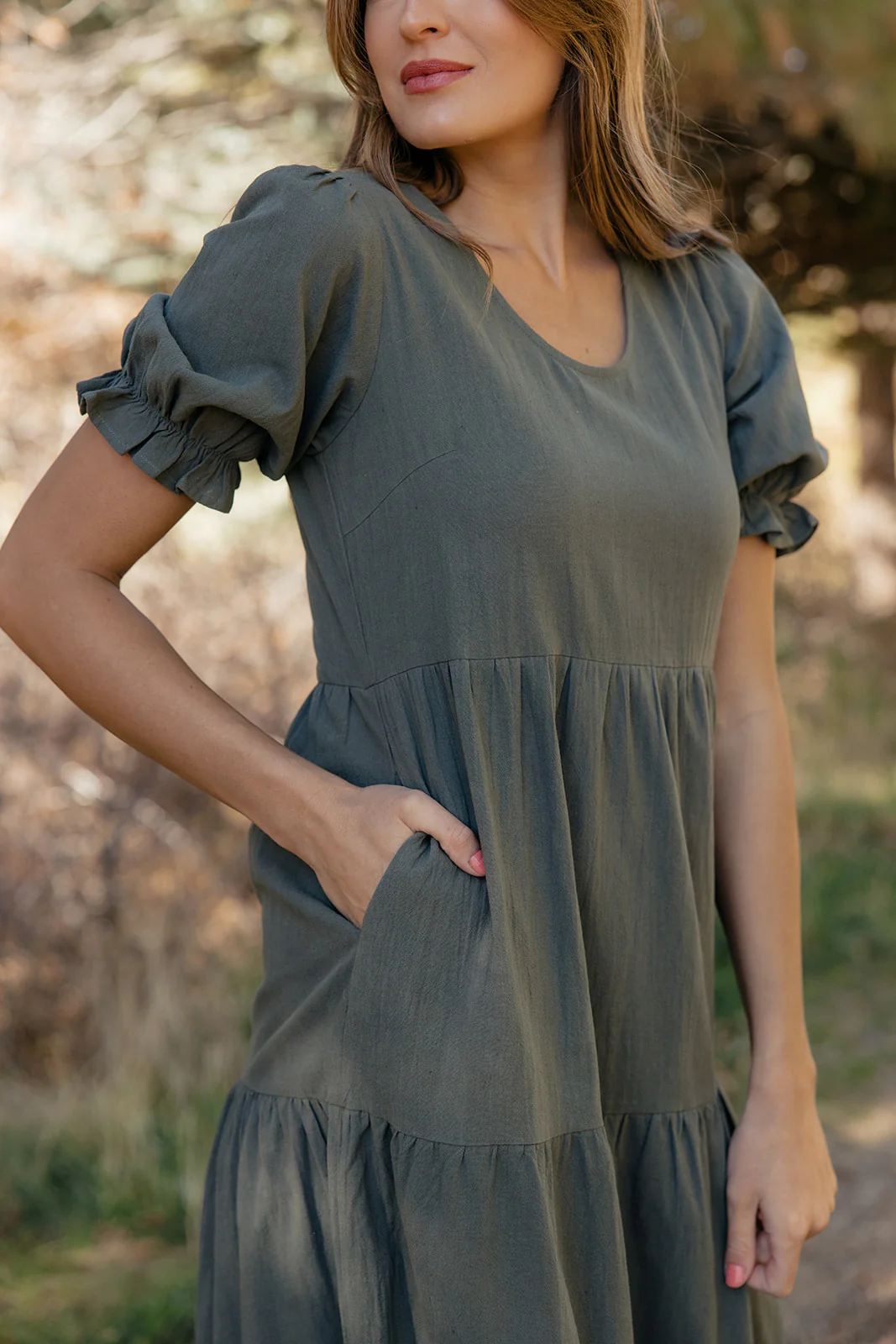 Rust Revival Tiered Dress - Image 11