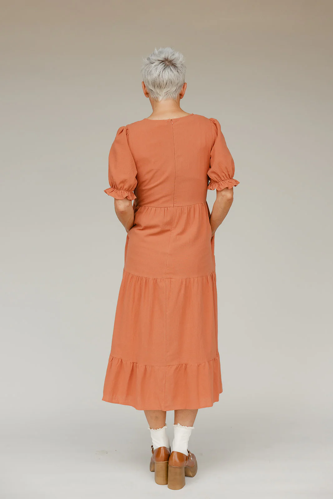 Rust Revival Tiered Dress - Image 7