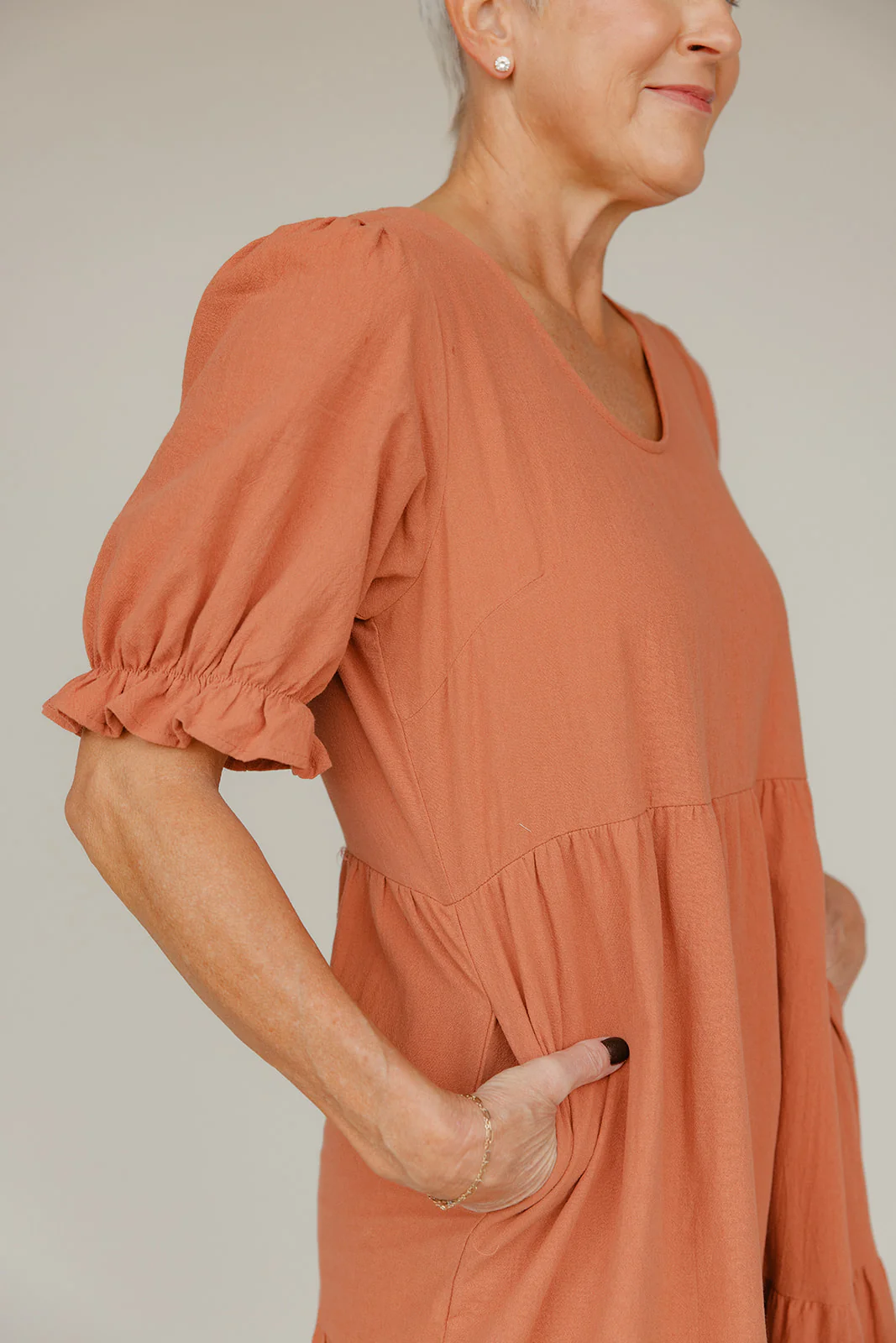 Rust Revival Tiered Dress - Image 8