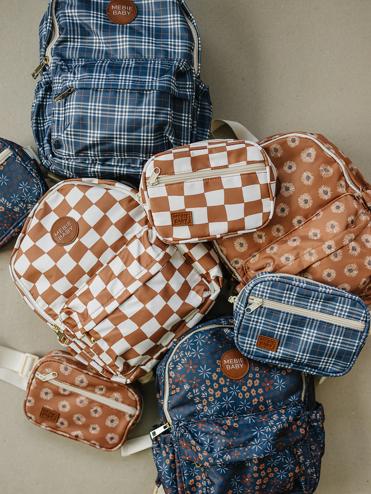 Rust Wavy Checkered Mini Fanny Pack - Image 3