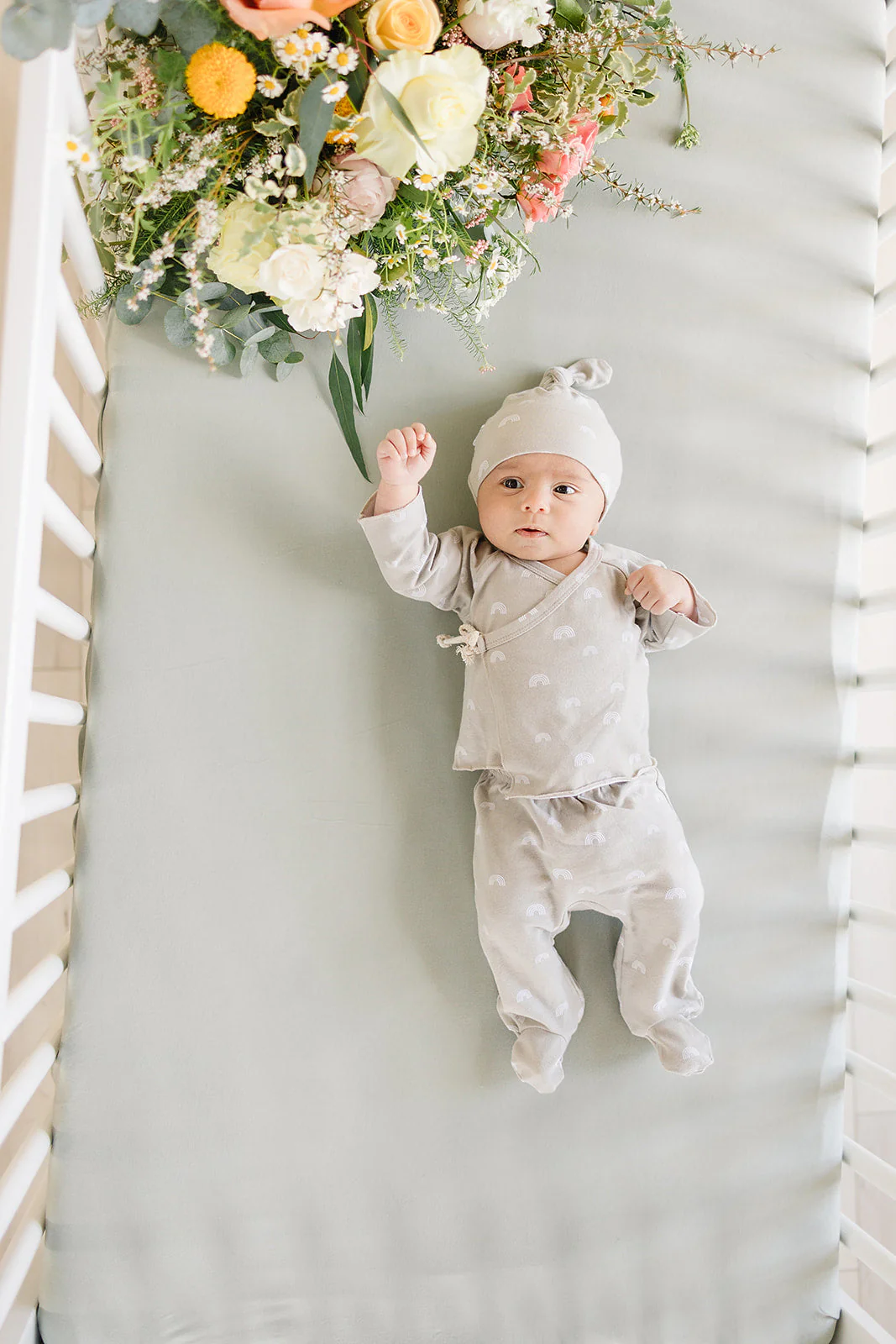 Sage Bamboo Stretch Crib Sheet - Image 5