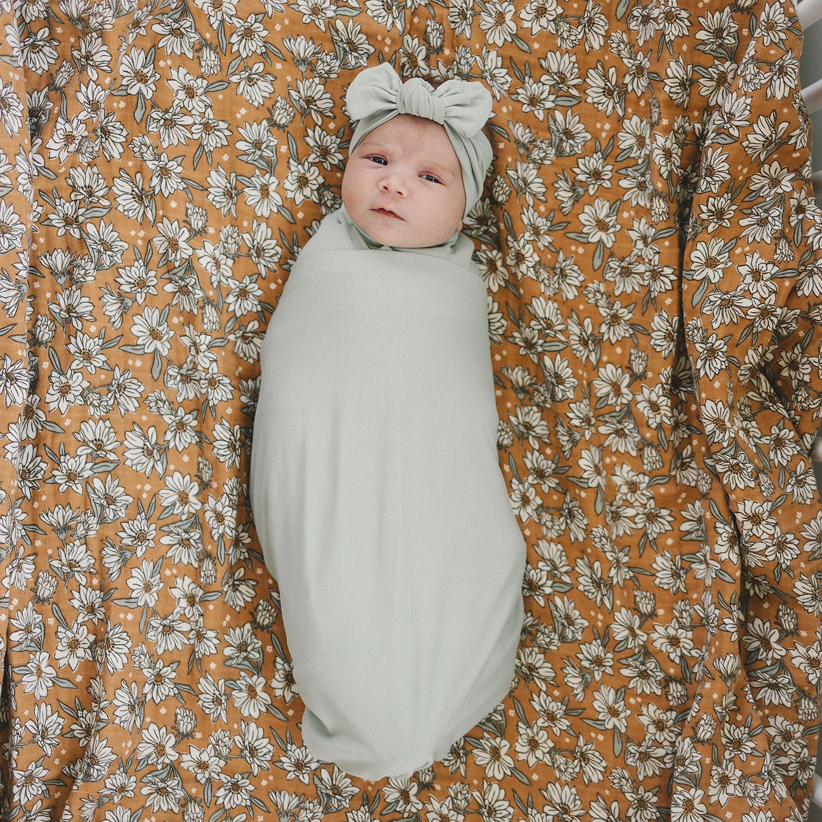 Sage Bamboo Stretch Swaddle - Image 4