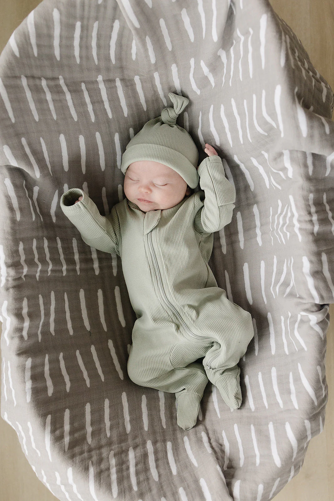 Sage Organic Cotton Ribbed Zipper - Image 3