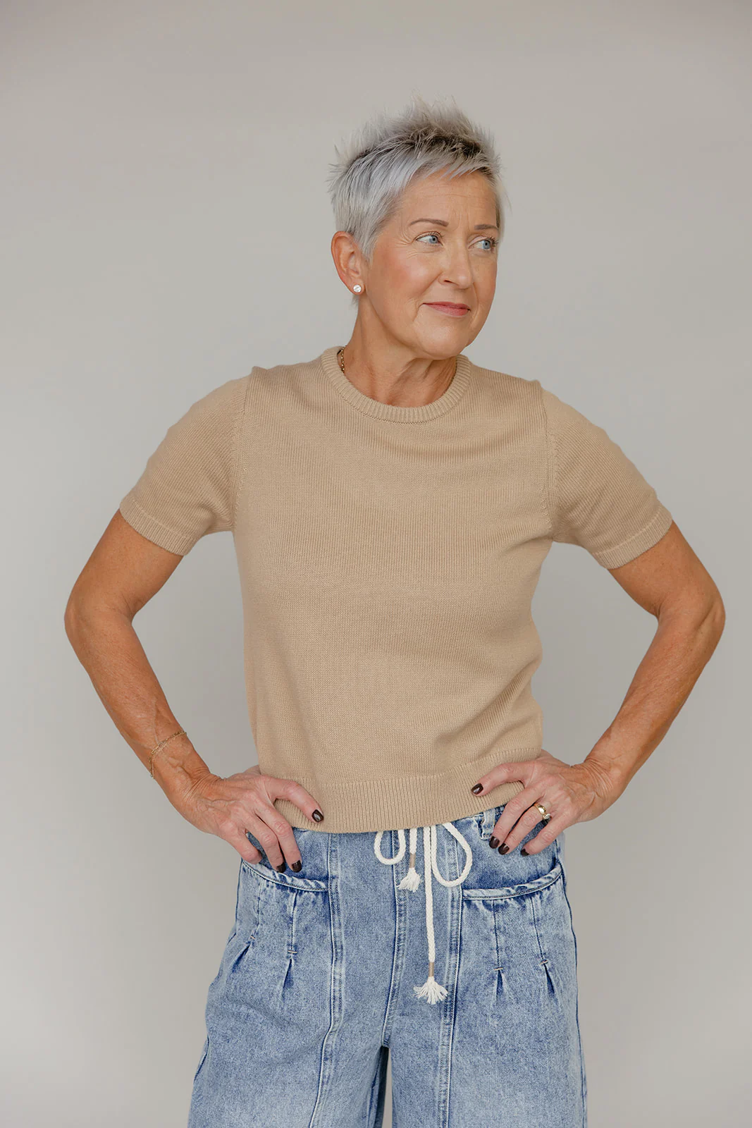 Sandstone Knit Tee - Image 3