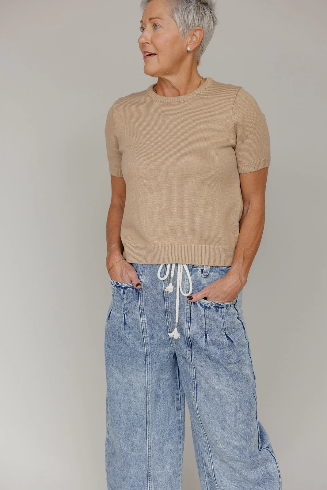 Sandstone Knit Tee - Image 5