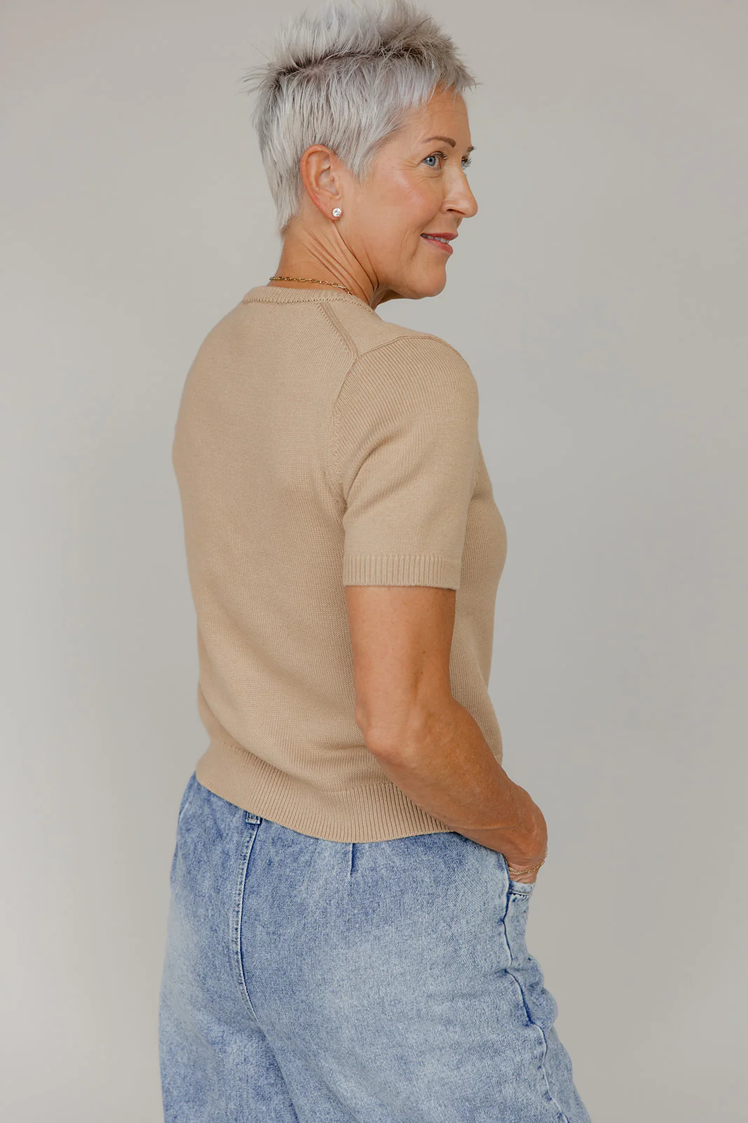 Sandstone Knit Tee - Image 6