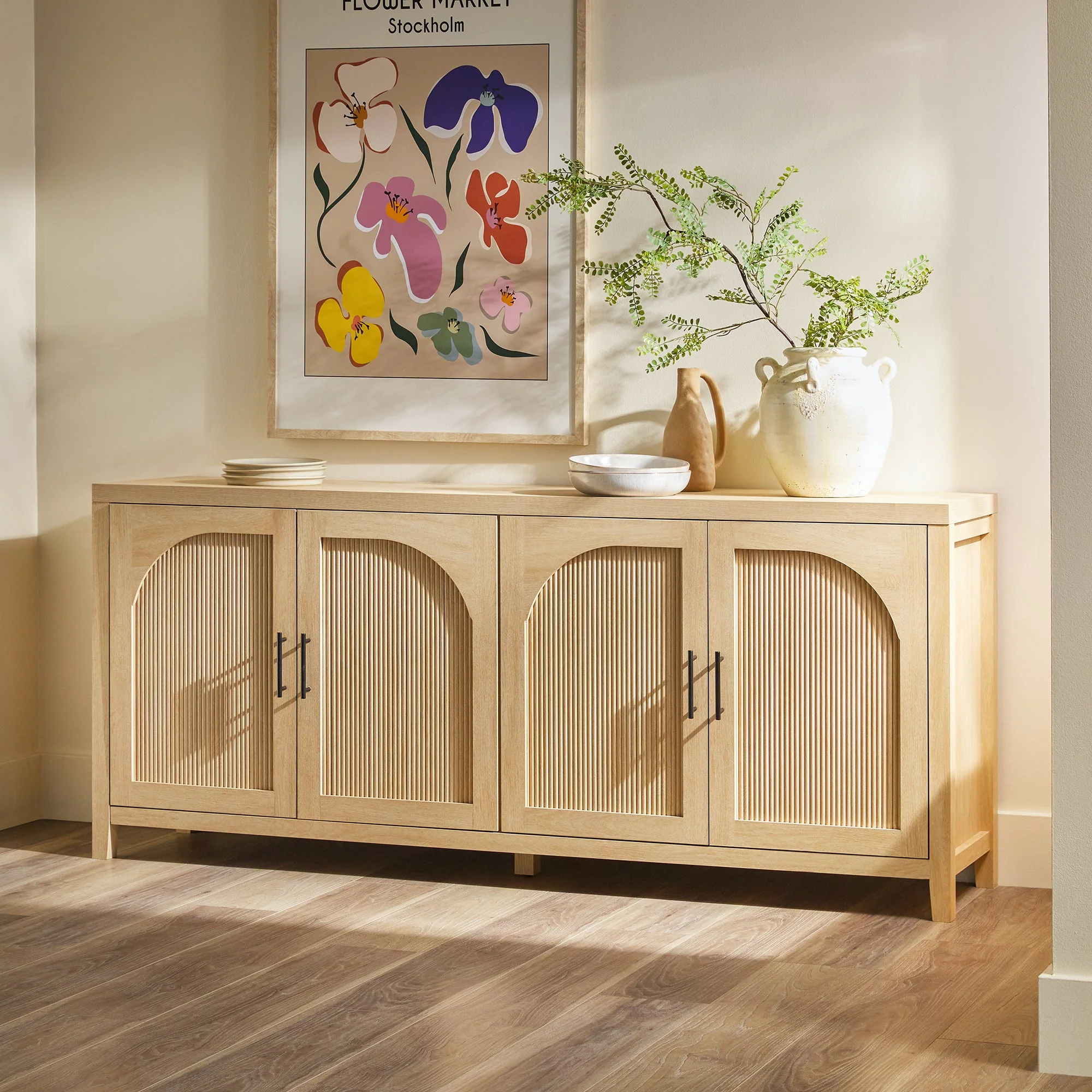Sasha 70" Modern Reeded Sideboard / TV Stand - Image 4