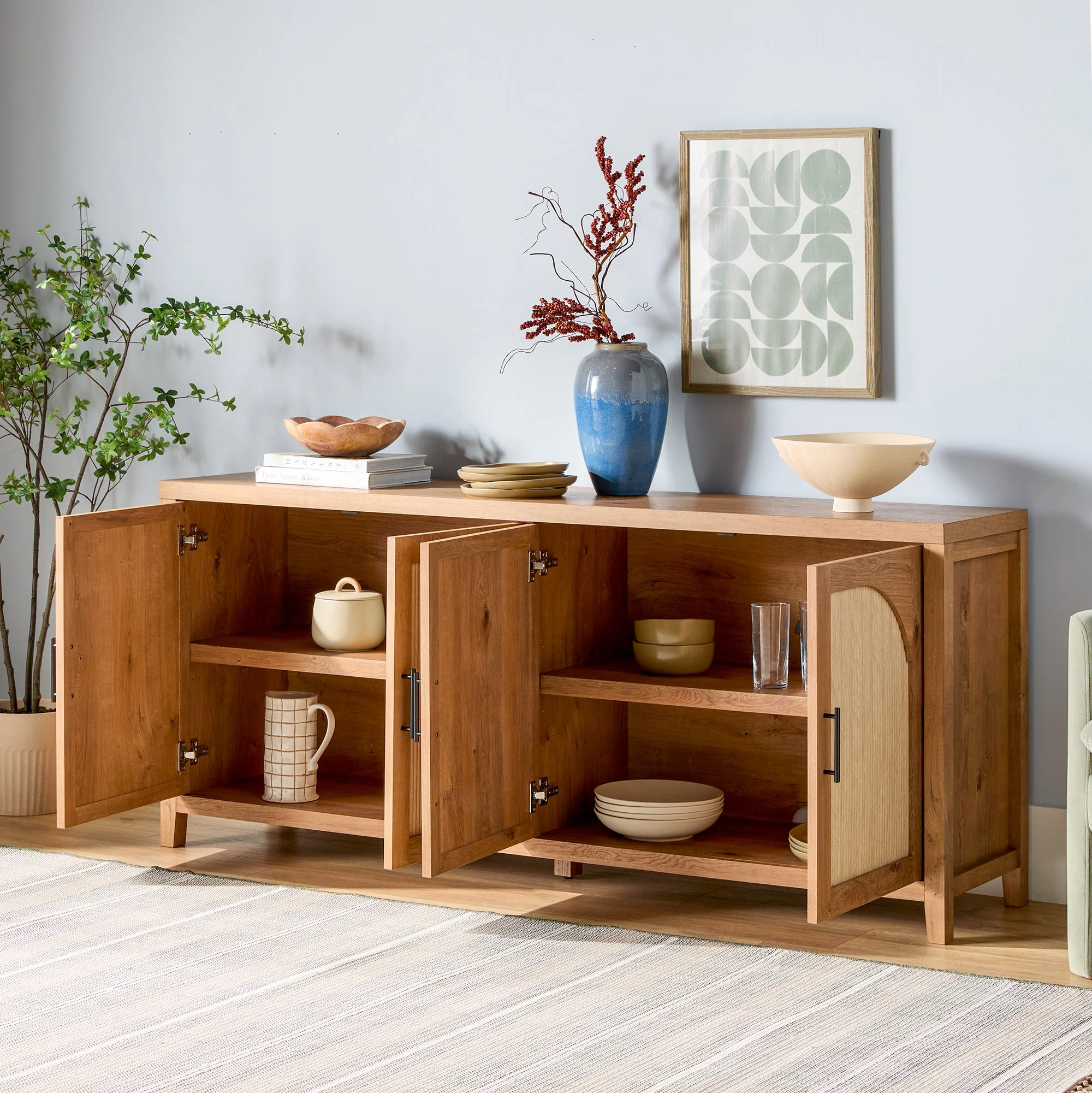Sasha 70" Modern Reeded Sideboard / TV Stand - Image 9