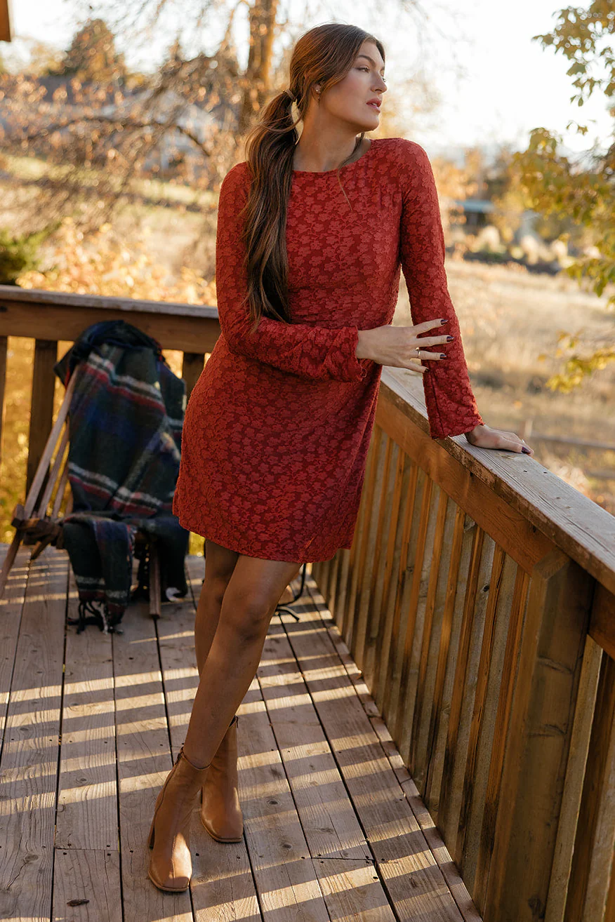 Scarlet Meadow Floral Dress - Image 3