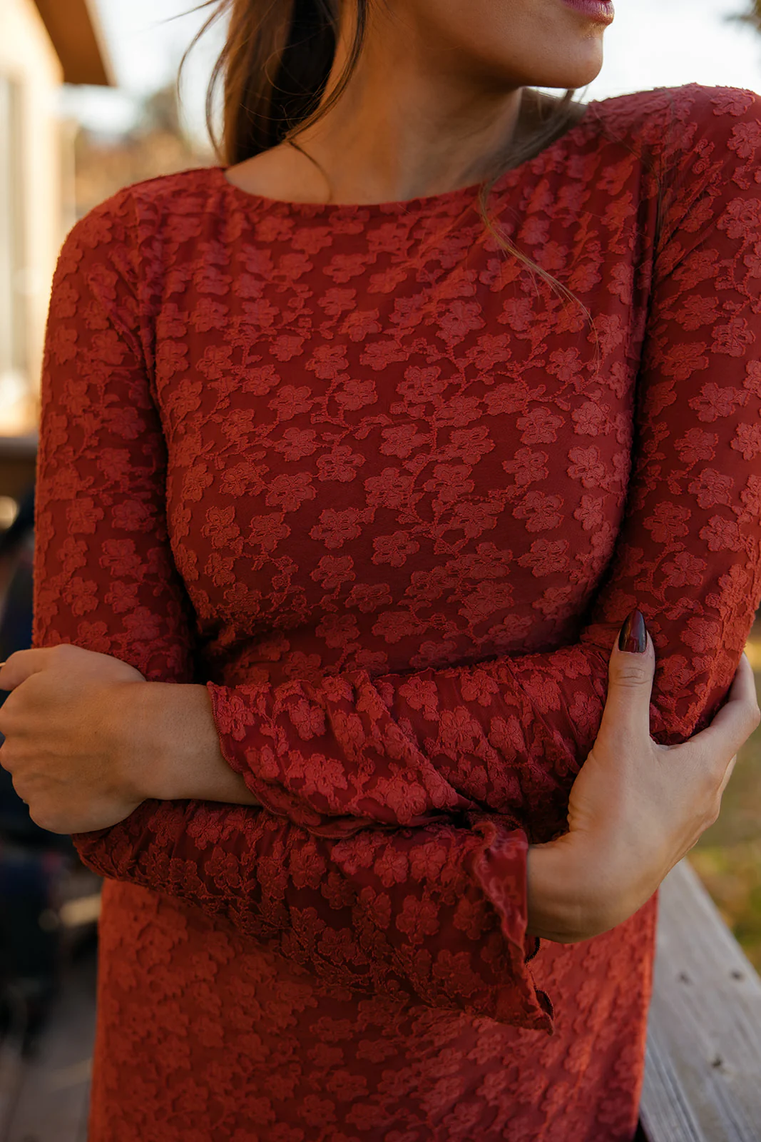 Scarlet Meadow Floral Dress - Image 4