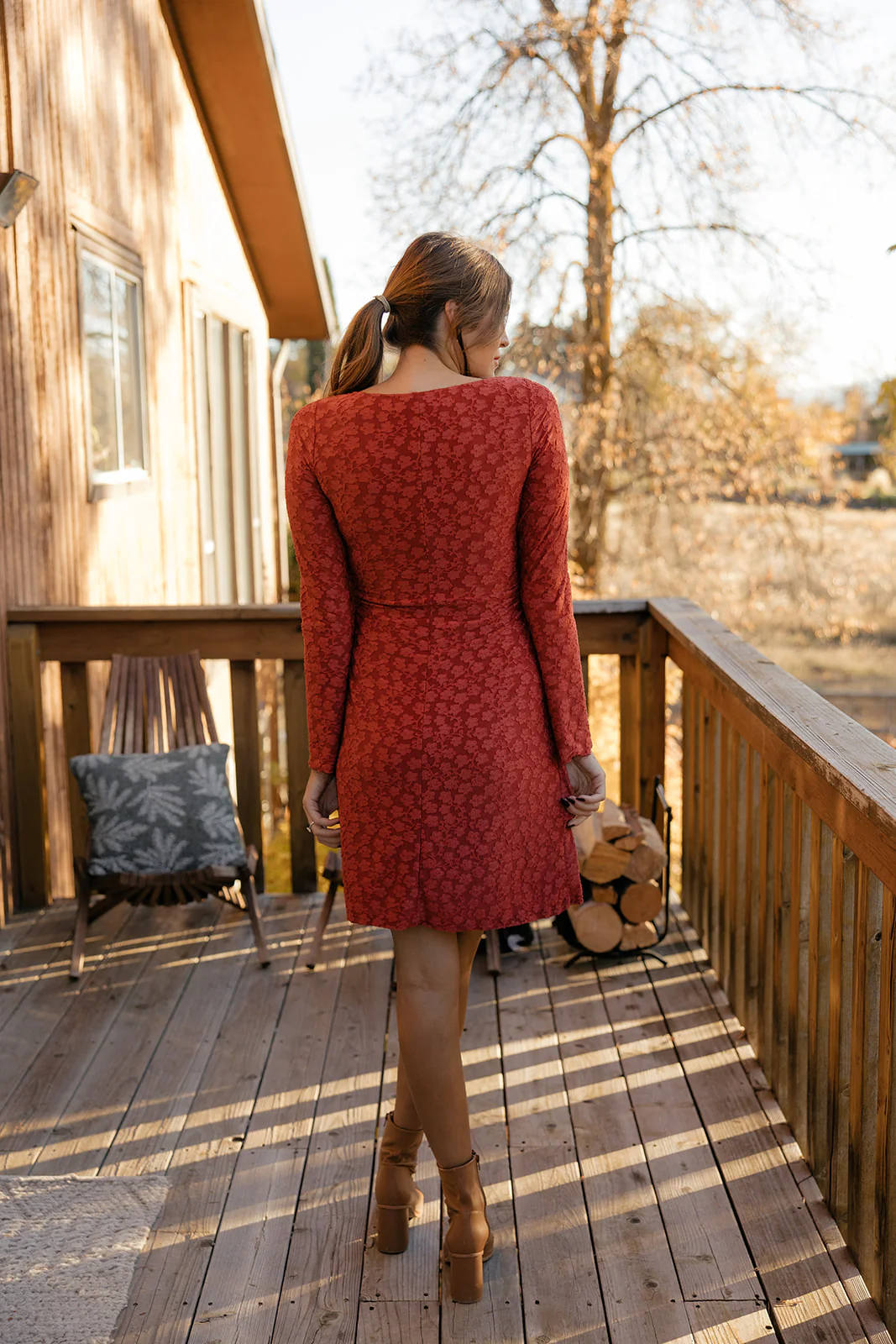 Scarlet Meadow Floral Dress - Image 6