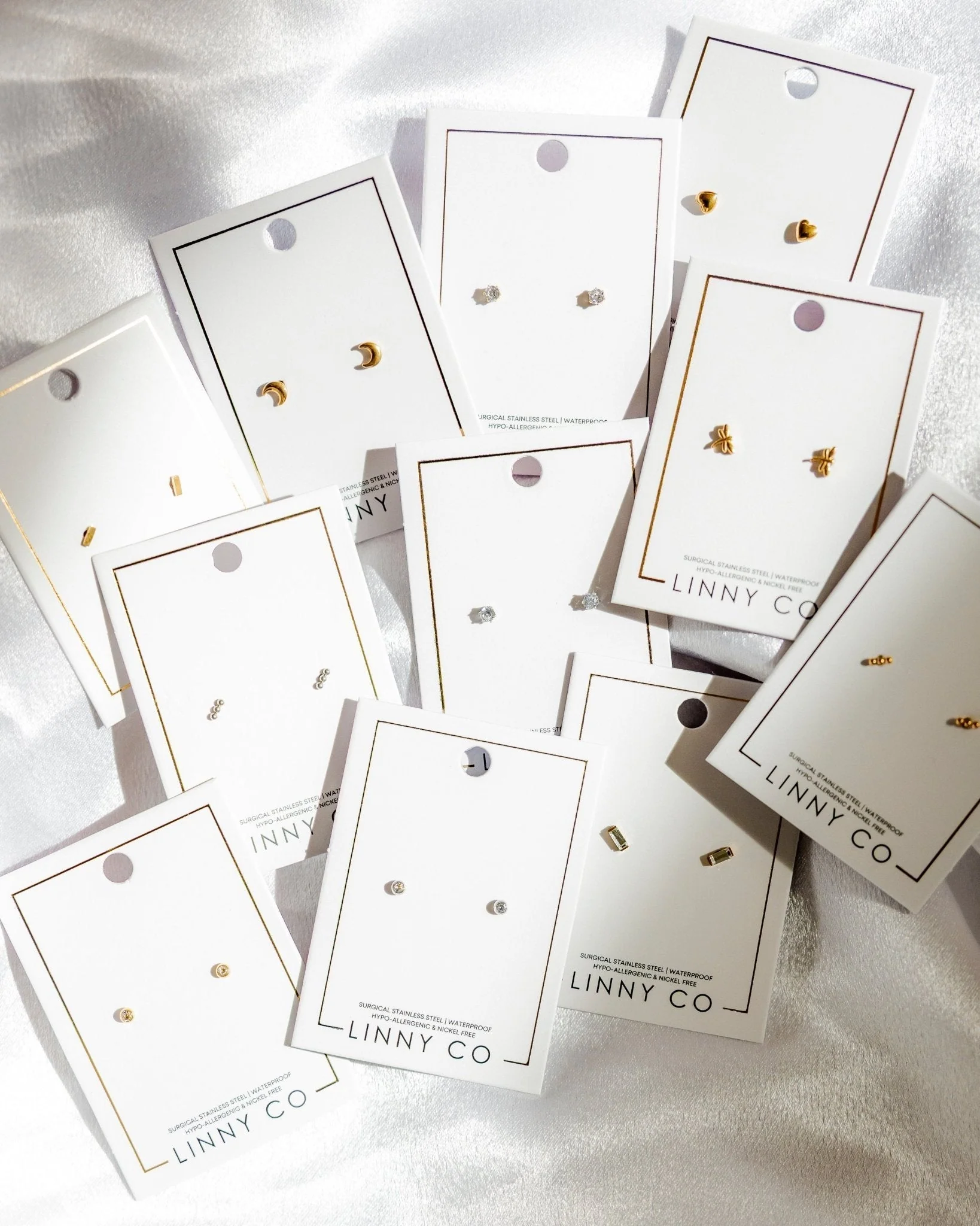Screwback Stud Earrings - Micro Cooper Clear Silver - Image 6