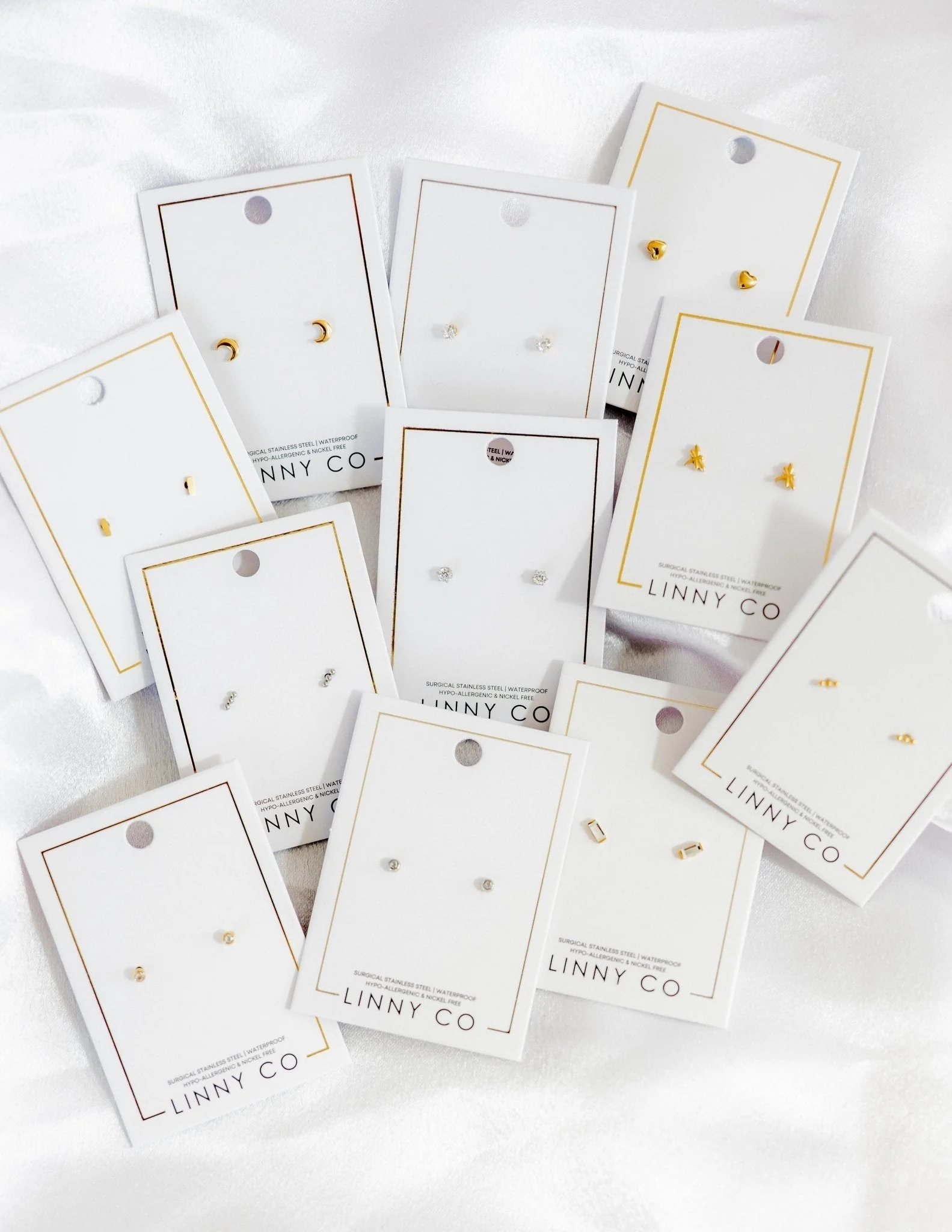 Screwback Stud Earrings - Micro Cooper Clear Silver - Image 7