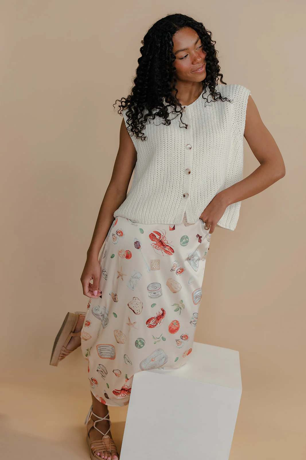 Seaside Picnic Midi Skirt - Image 5