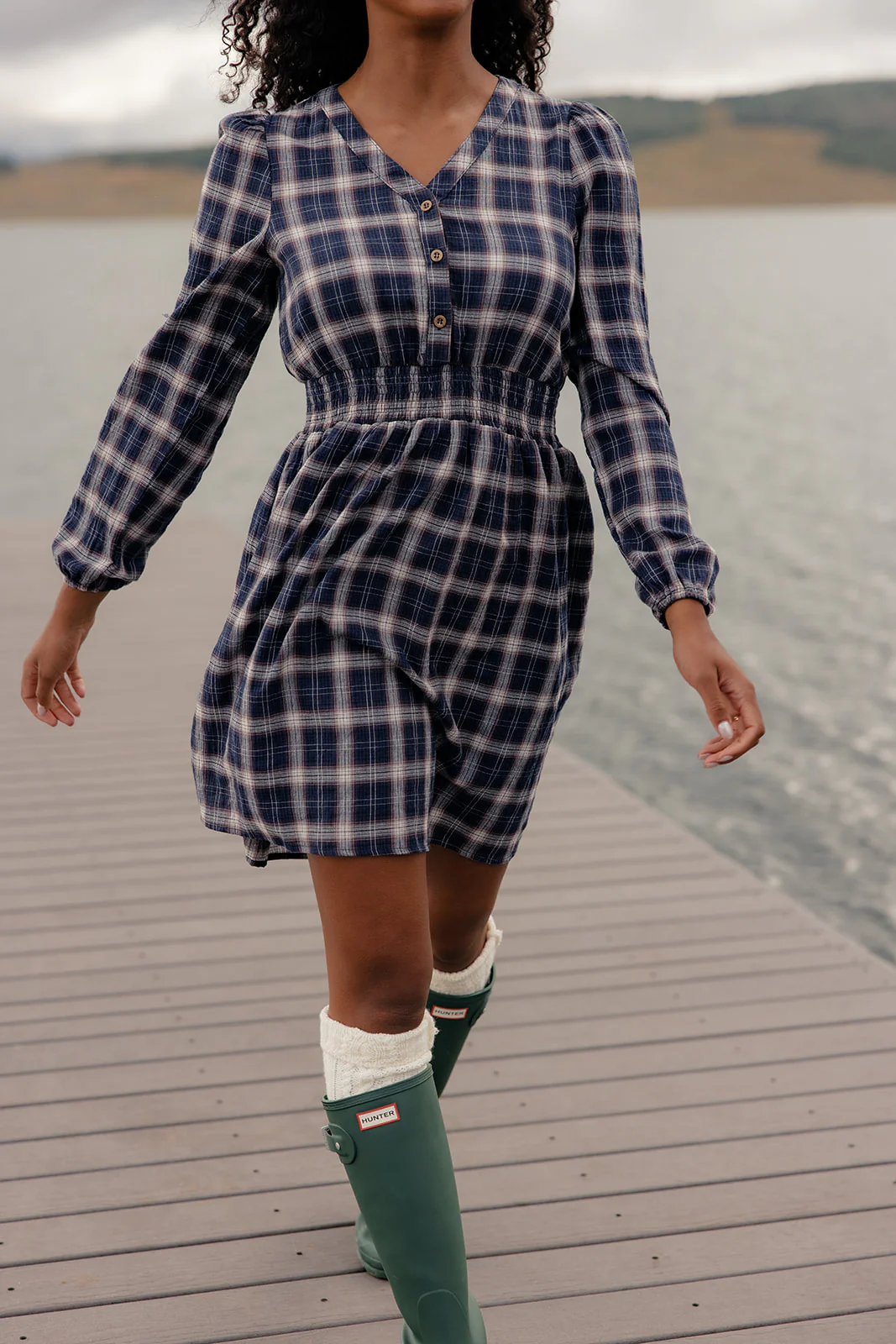 Seaside Picnic Plaid Dress - Image 5