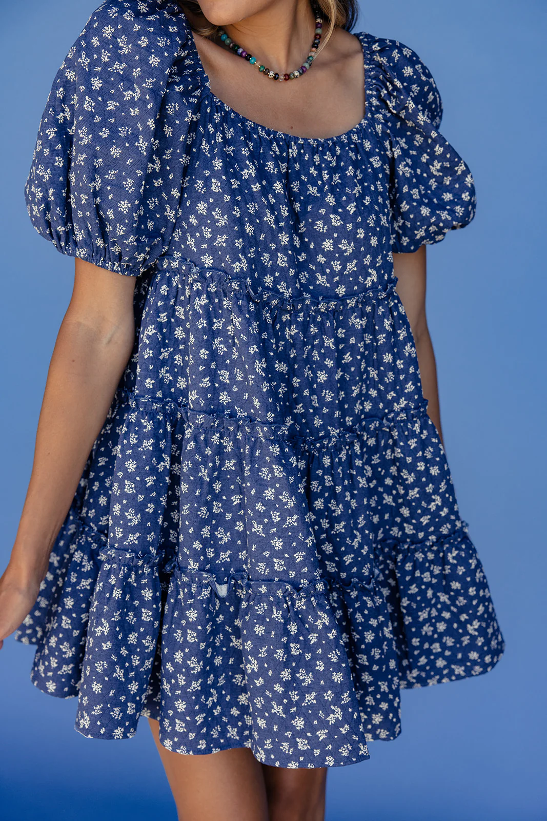 Skyline Floral Mini Dress - Image 7