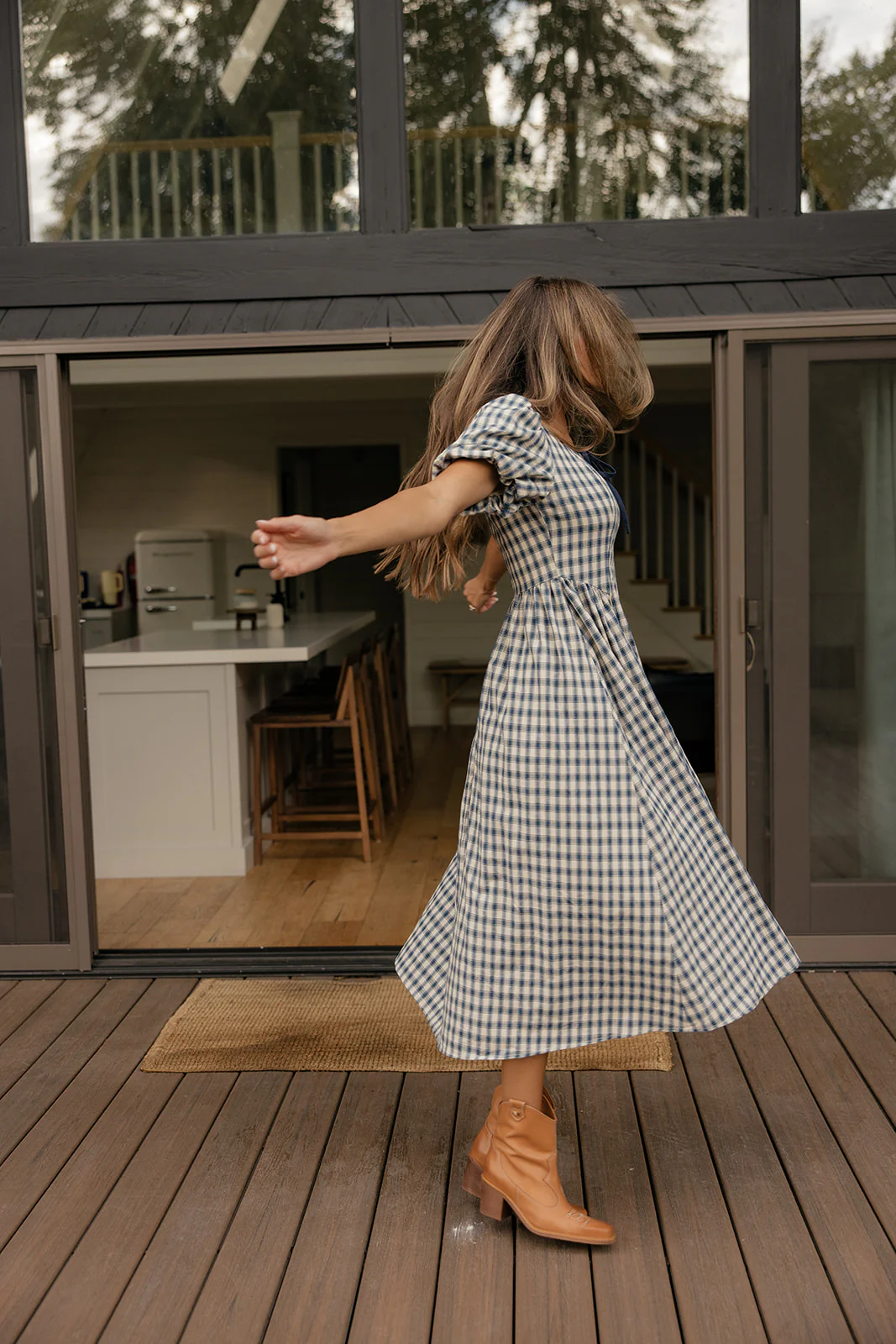 Squarely Yours Gingham Dress - Image 3