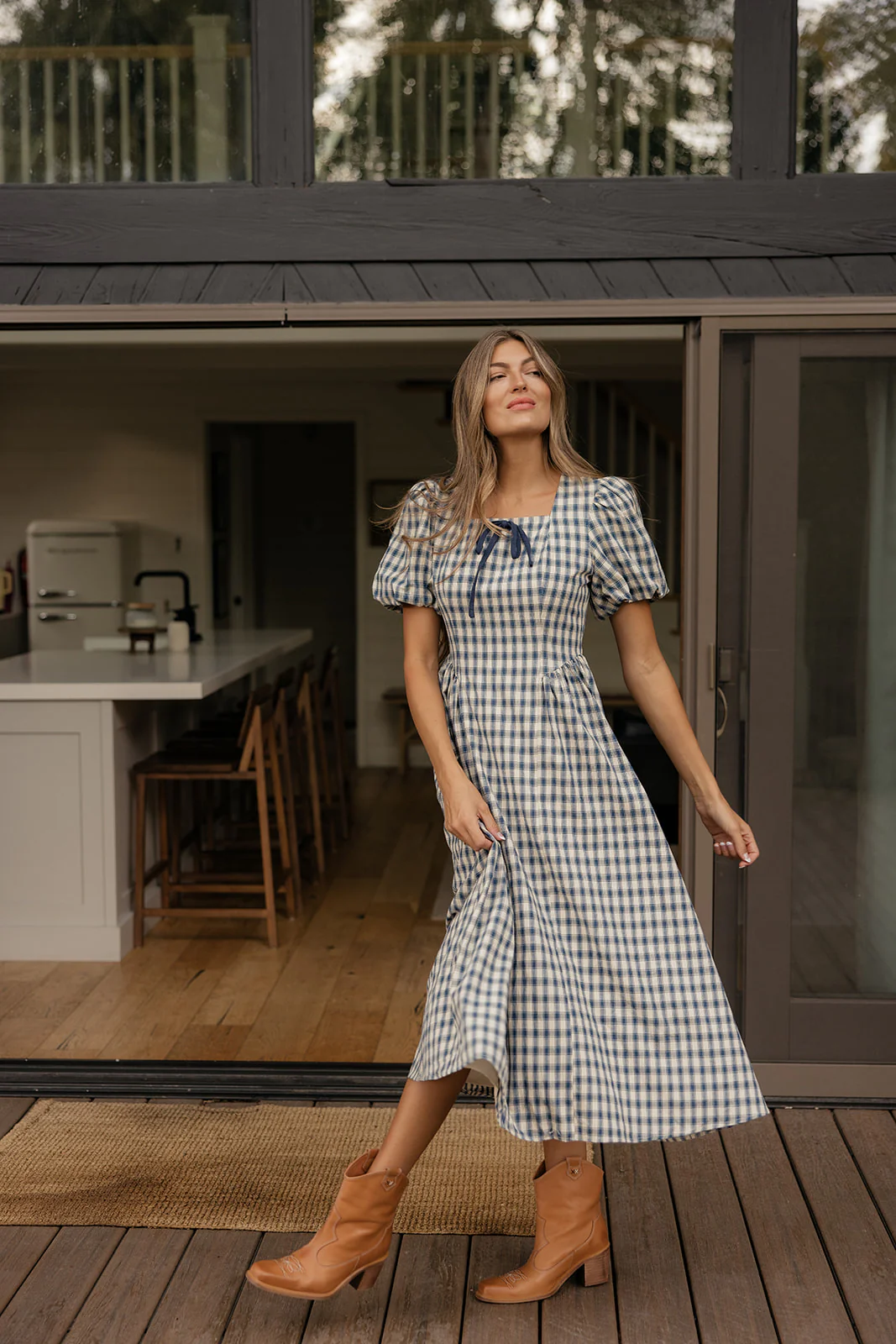 Squarely Yours Gingham Dress - Image 4