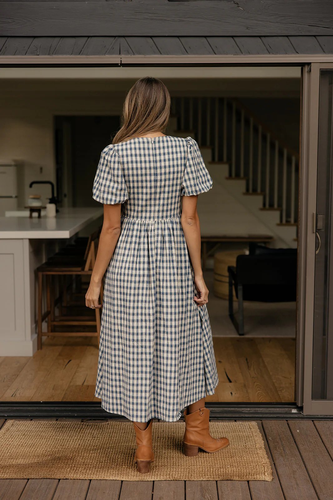 Squarely Yours Gingham Dress - Image 7