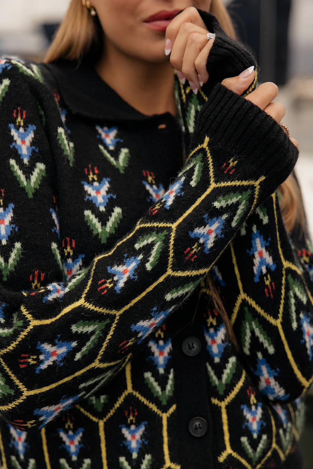 Stained Glass Collared Cardigan - Image 10