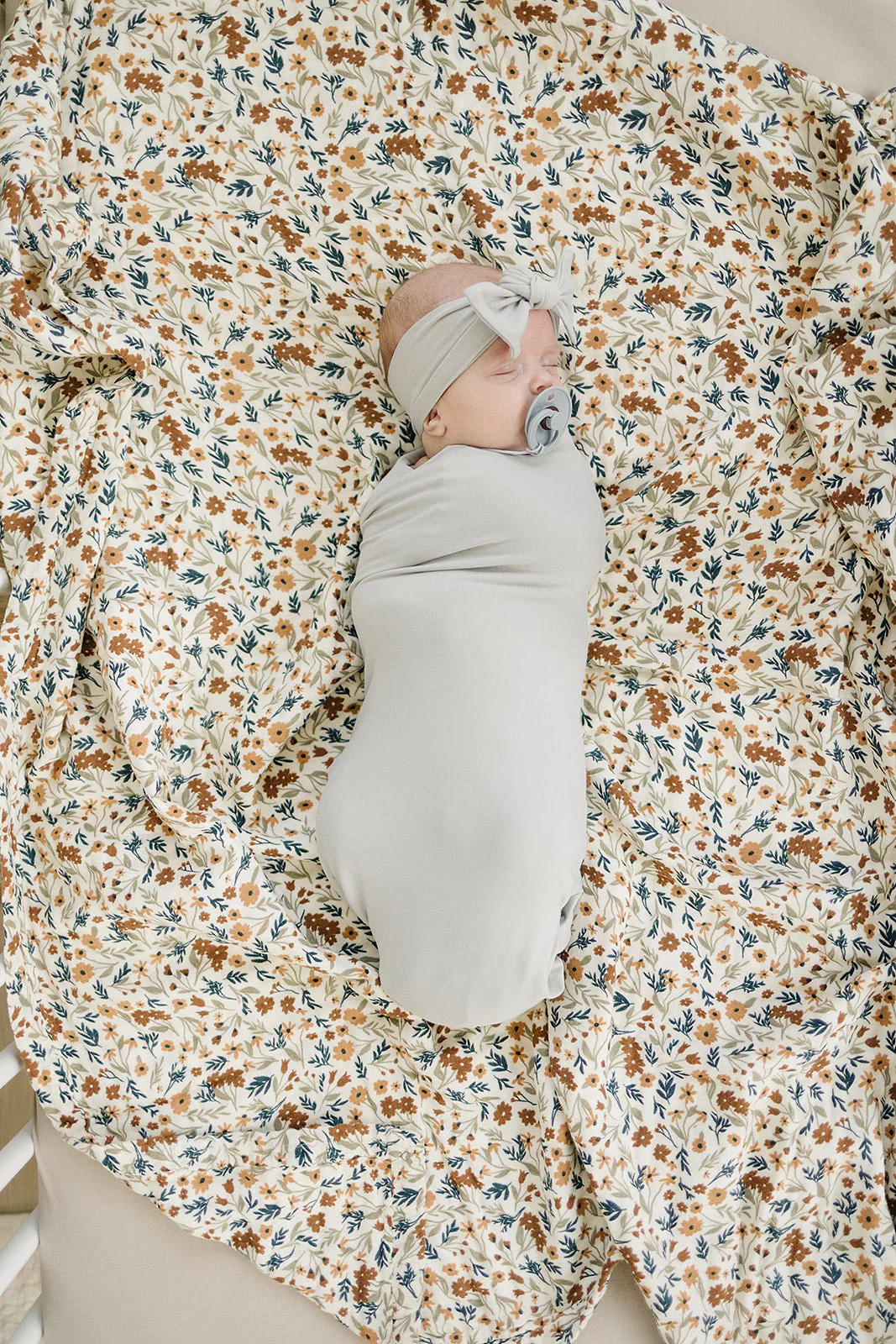 Stone Bamboo Stretch Swaddle - Image 2