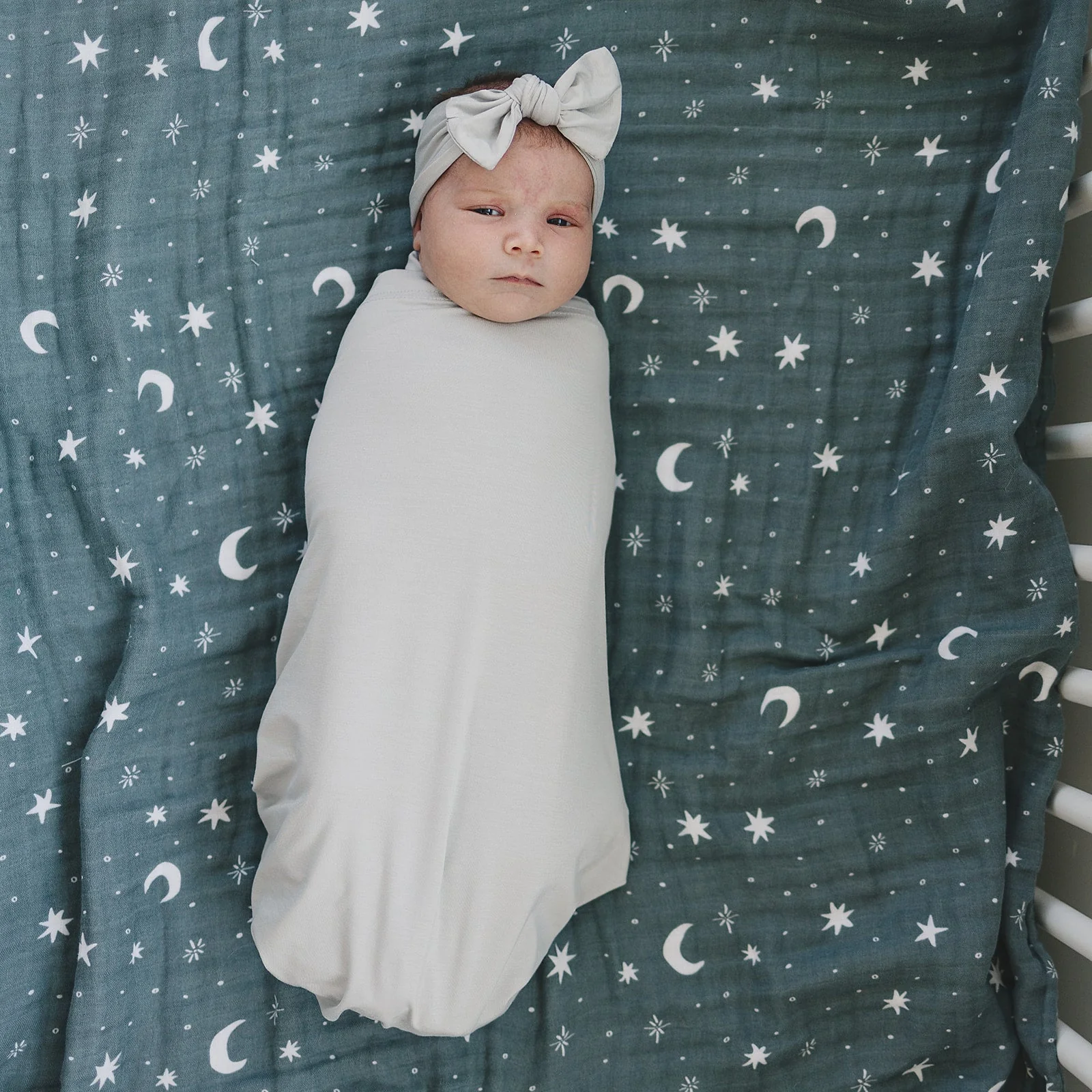 Stone Bamboo Stretch Swaddle - Image 6