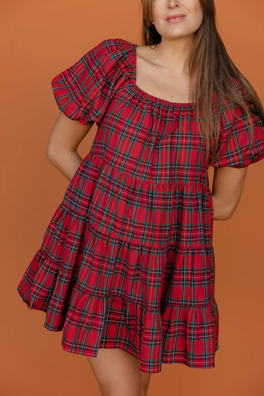 Sugarplum Plaid Mini Dress - Image 2