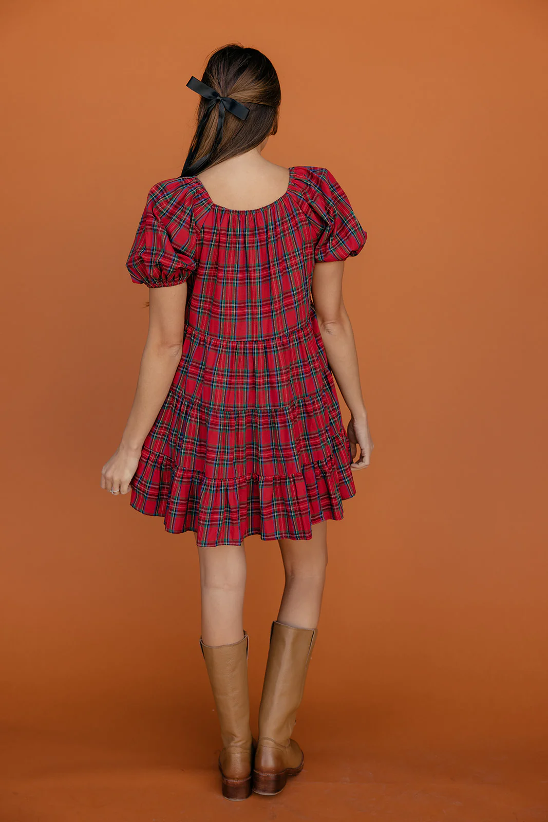 Sugarplum Plaid Mini Dress - Image 4