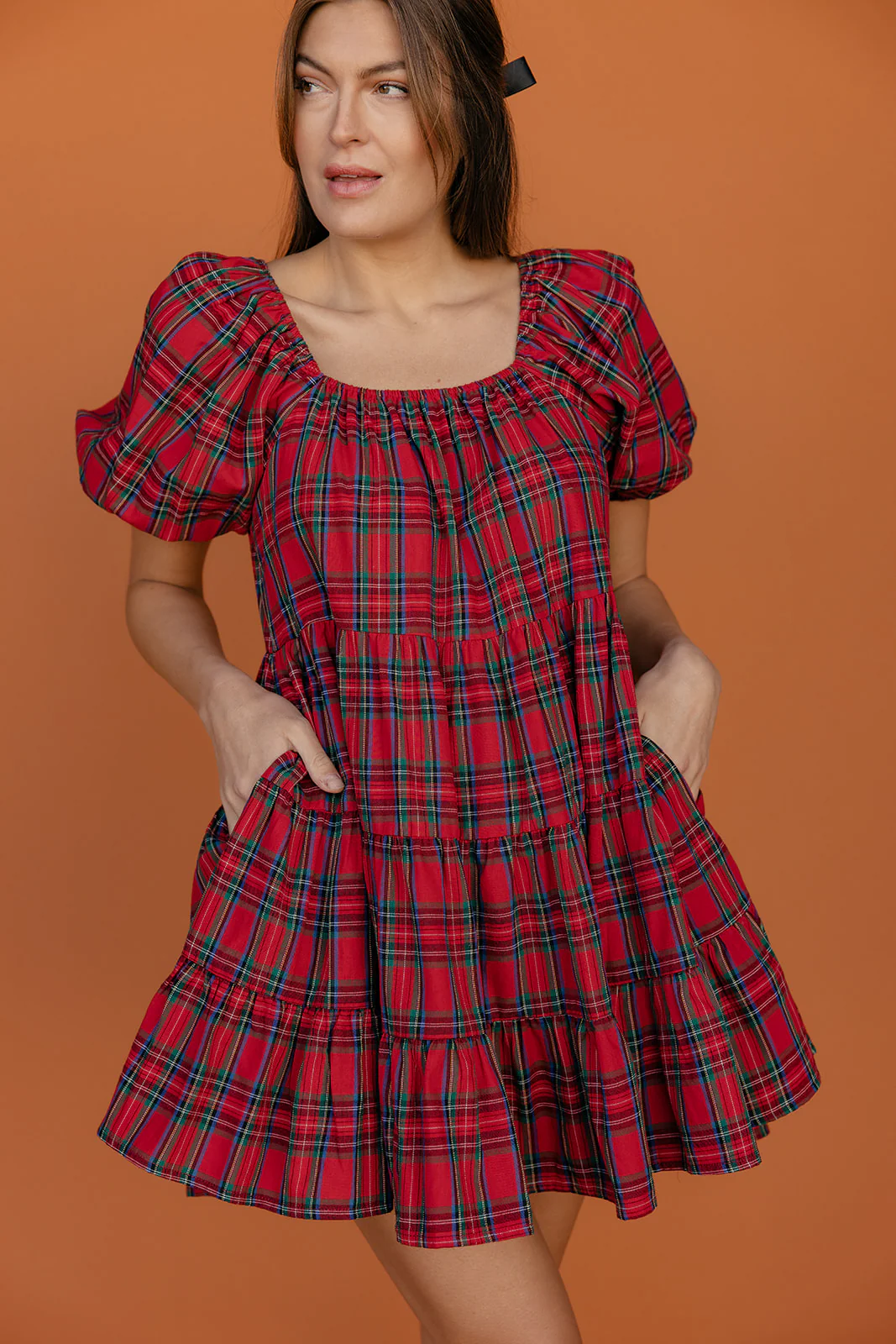 Sugarplum Plaid Mini Dress - Image 5