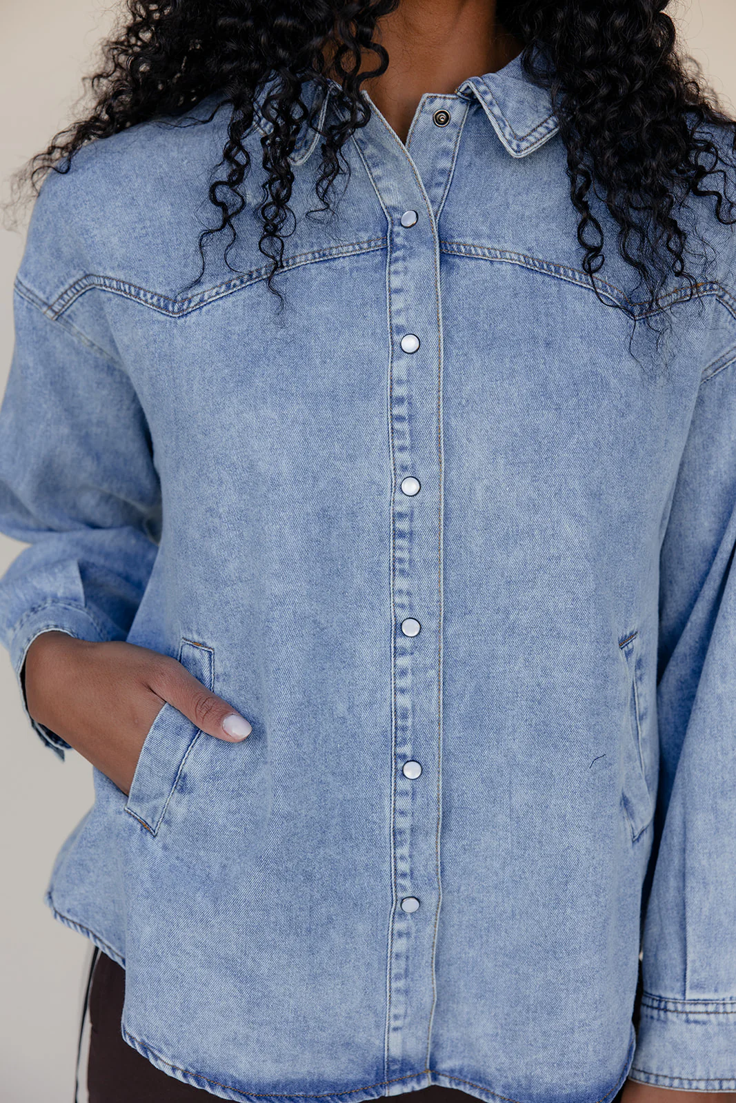 Sunfade Denim Button Up - Image 6