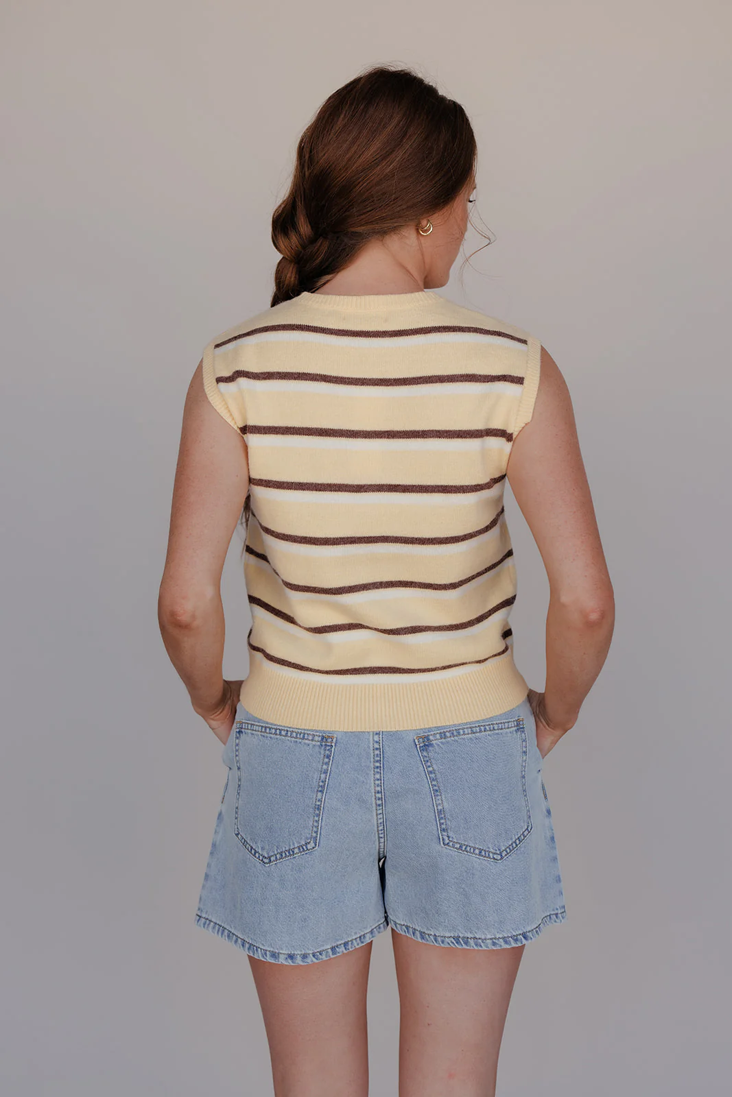 Sunny Stripe Button Vest - Image 5