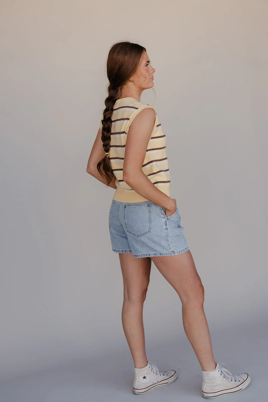 Sunny Stripe Button Vest - Image 6