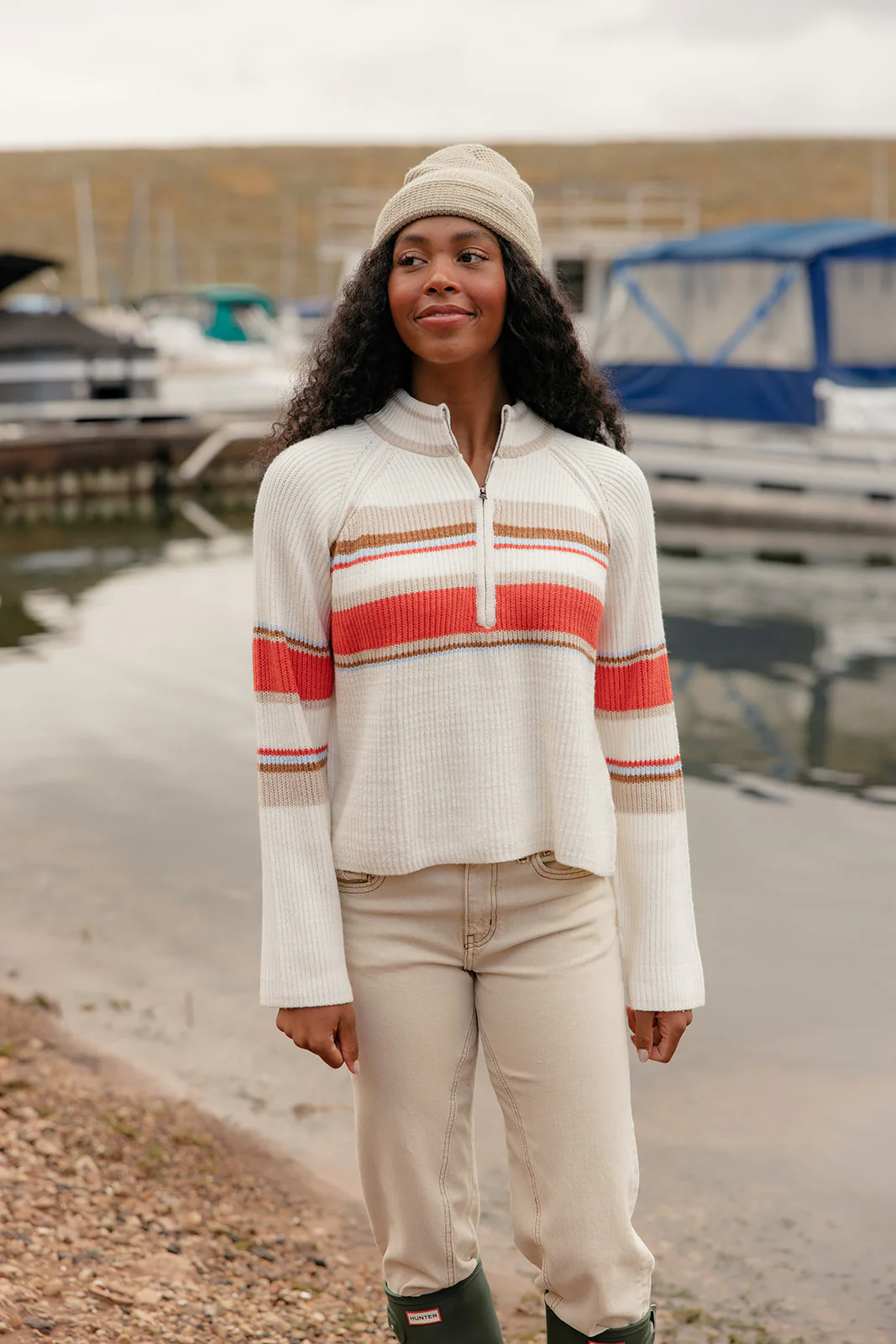 Sunset Boulevard Zip Henley Sweater - Image 3