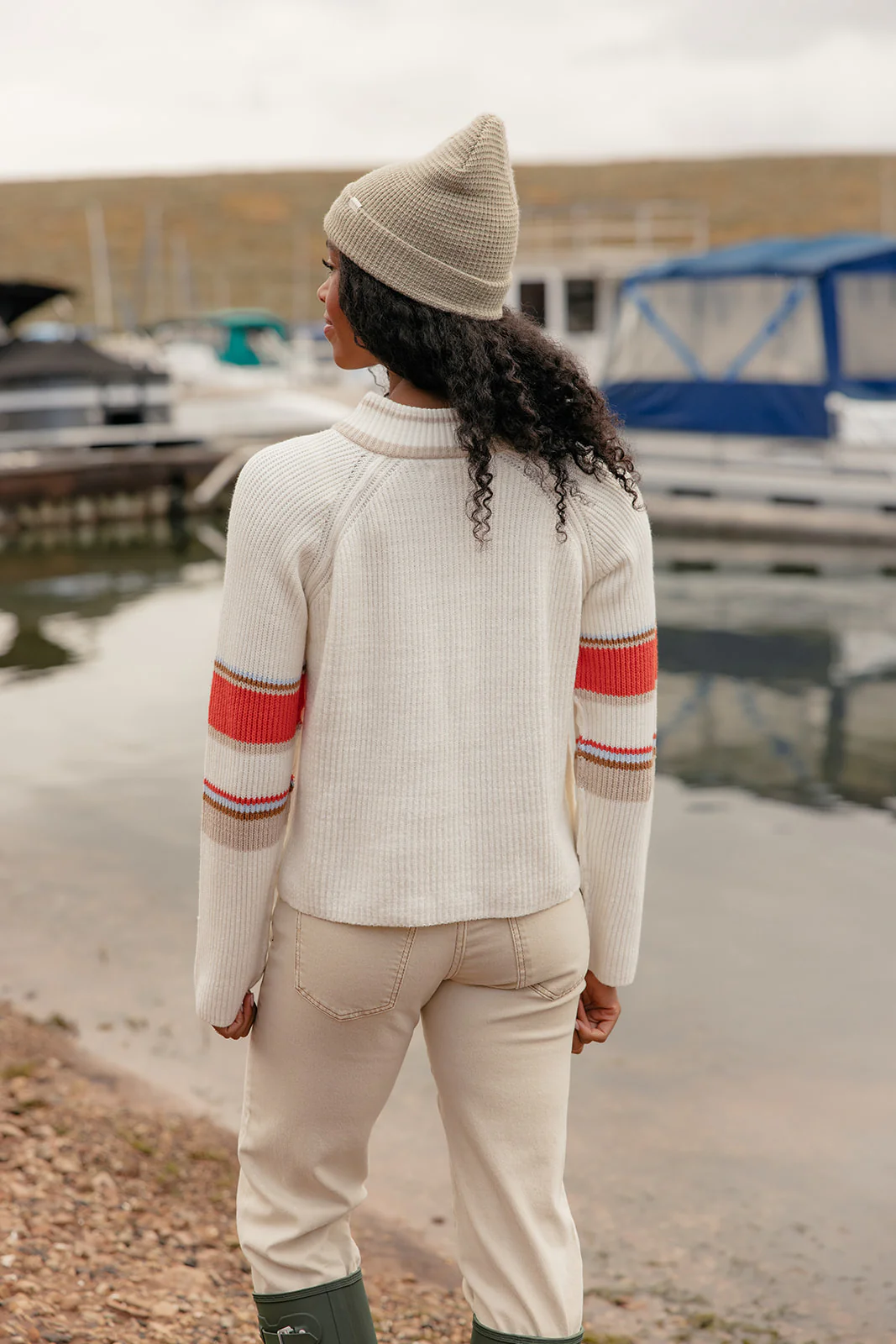 Sunset Boulevard Zip Henley Sweater - Image 4