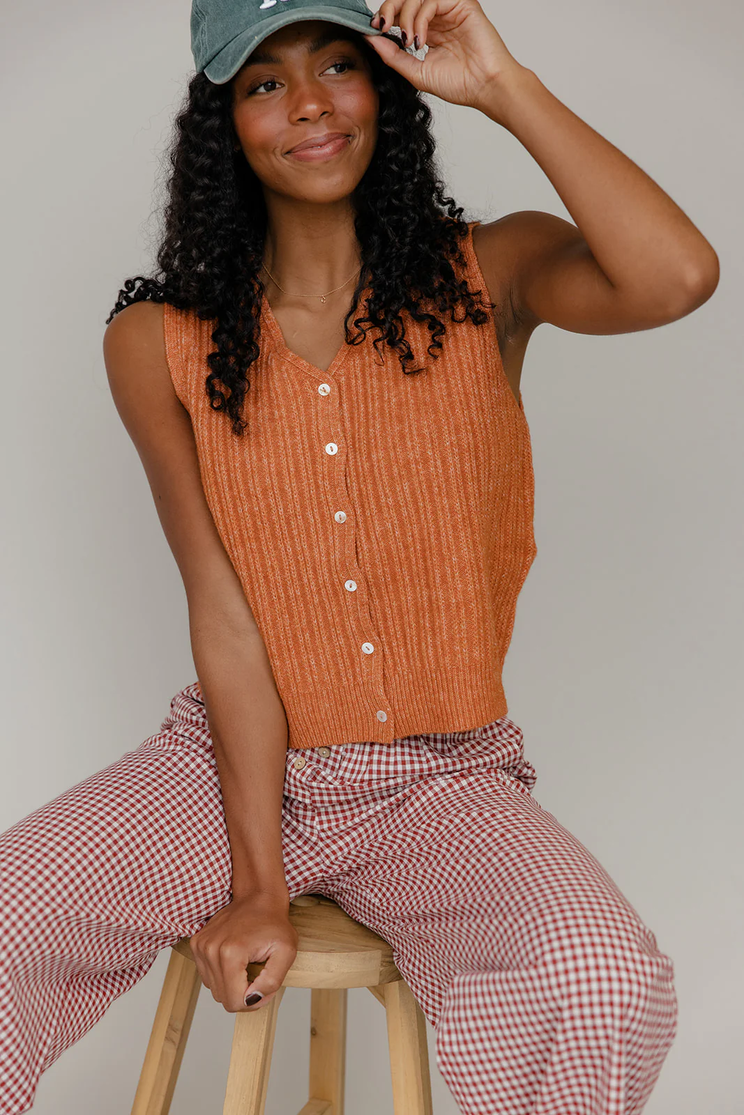 Sunset Groove Ribbed Vest - Image 6