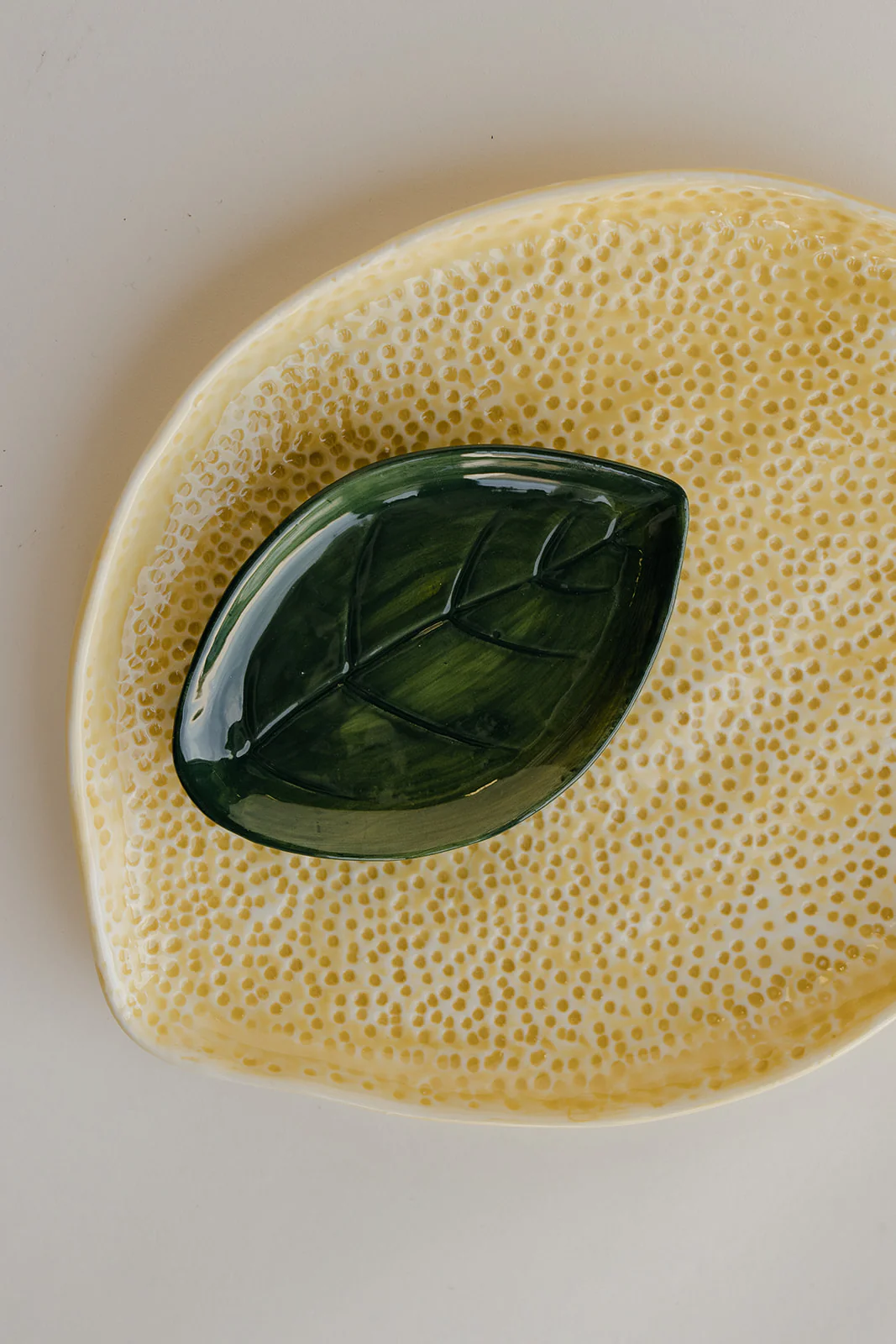 Sweet and Sour Lemon Shaped Platter