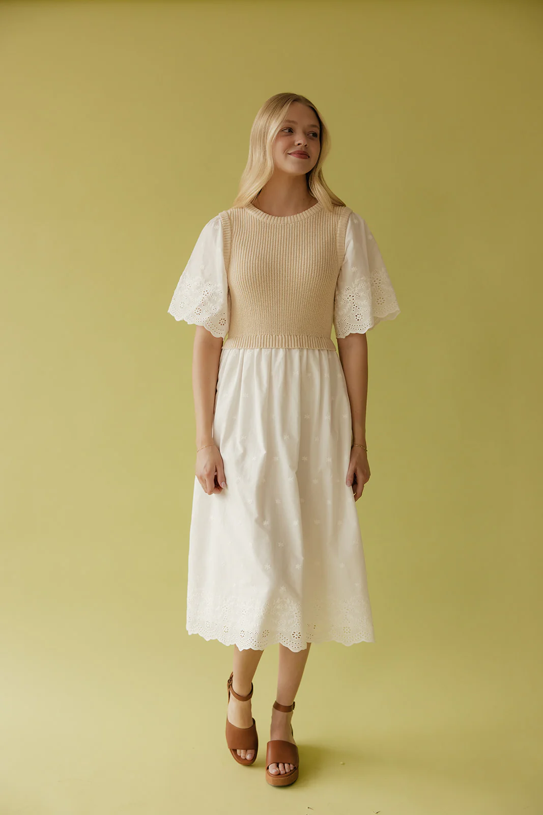 Sweet Prairie Detail Midi Dress - Image 3
