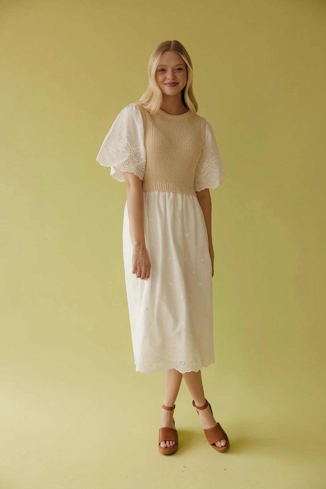 Sweet Prairie Detail Midi Dress - Image 4