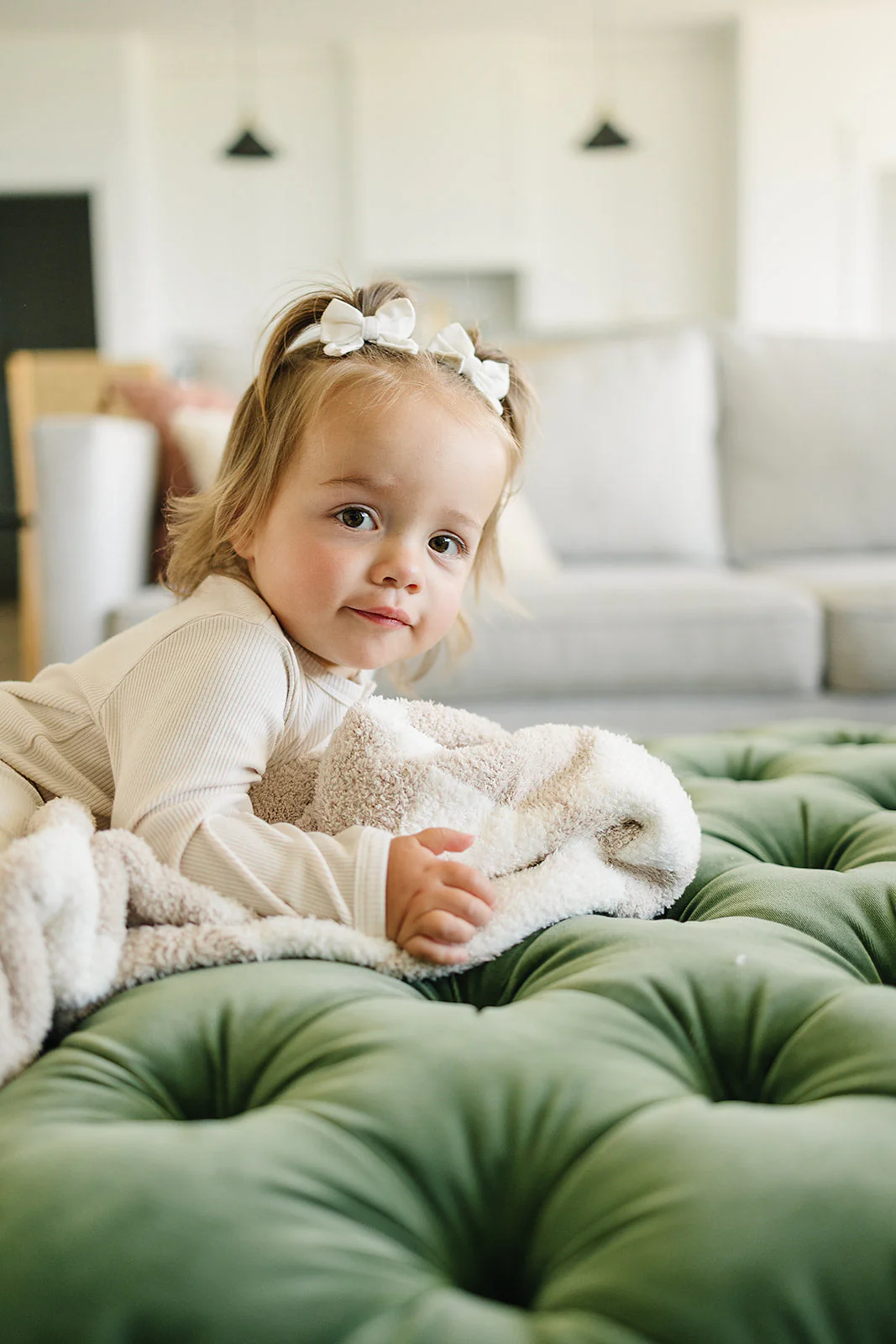 Taupe Checkered Plush Blanket - Image 12