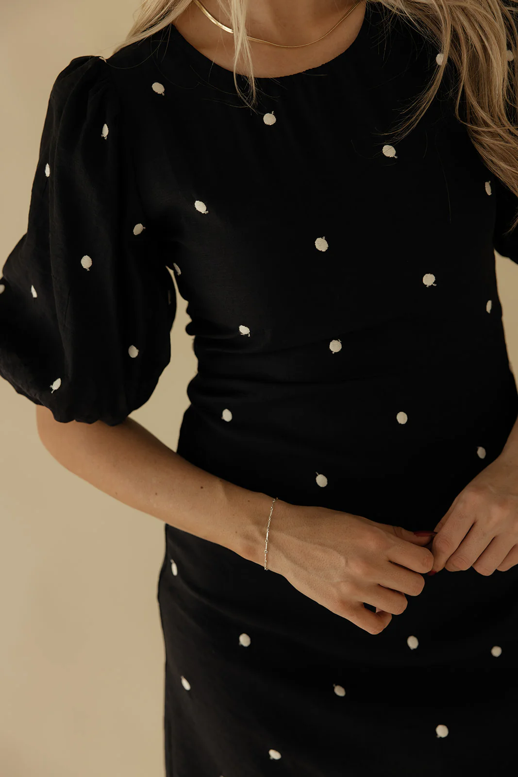 The Evening Edit Puff Sleeve Dress - Image 3