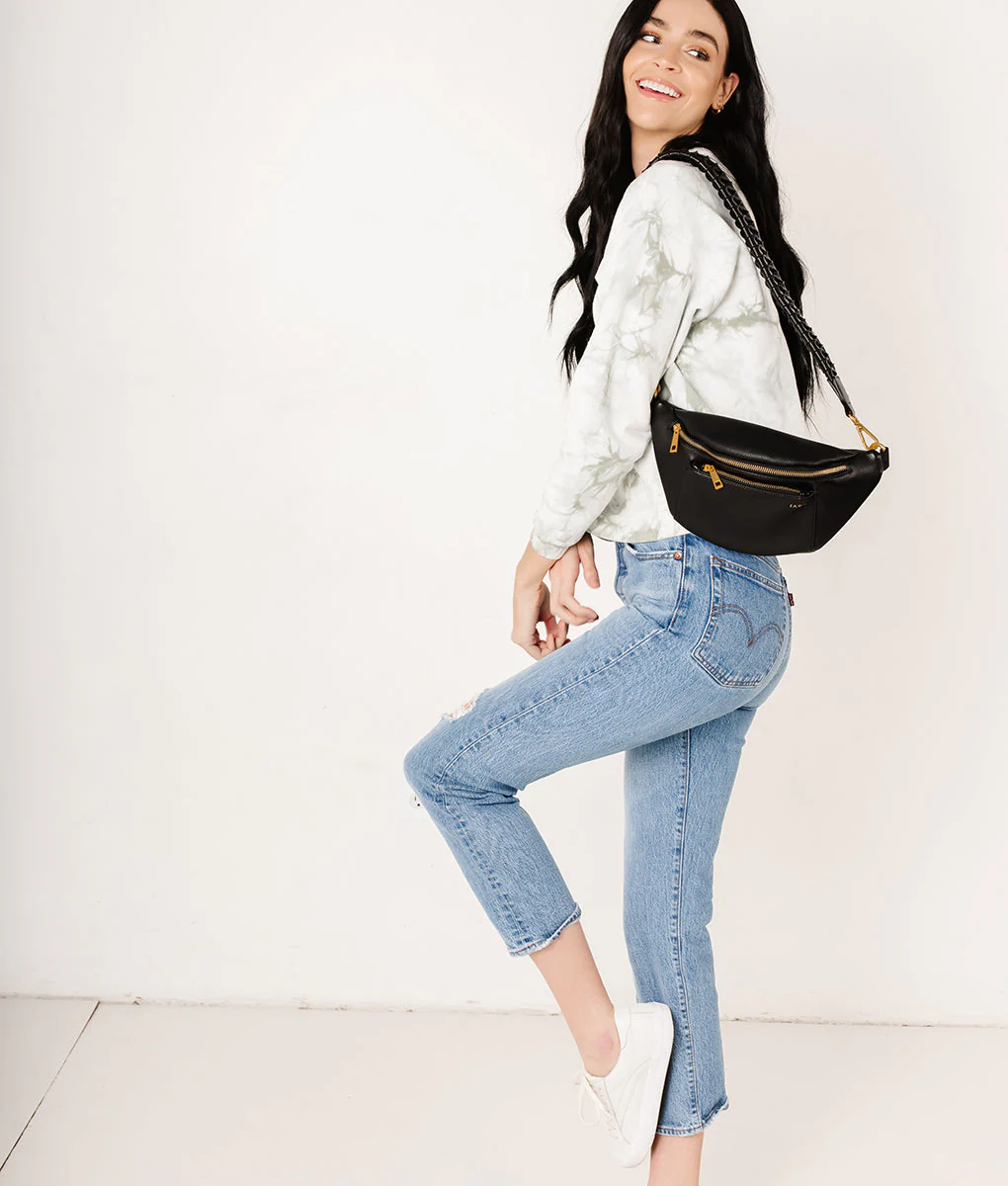 The Fishtail Braid Strap Short - Black - Image 5