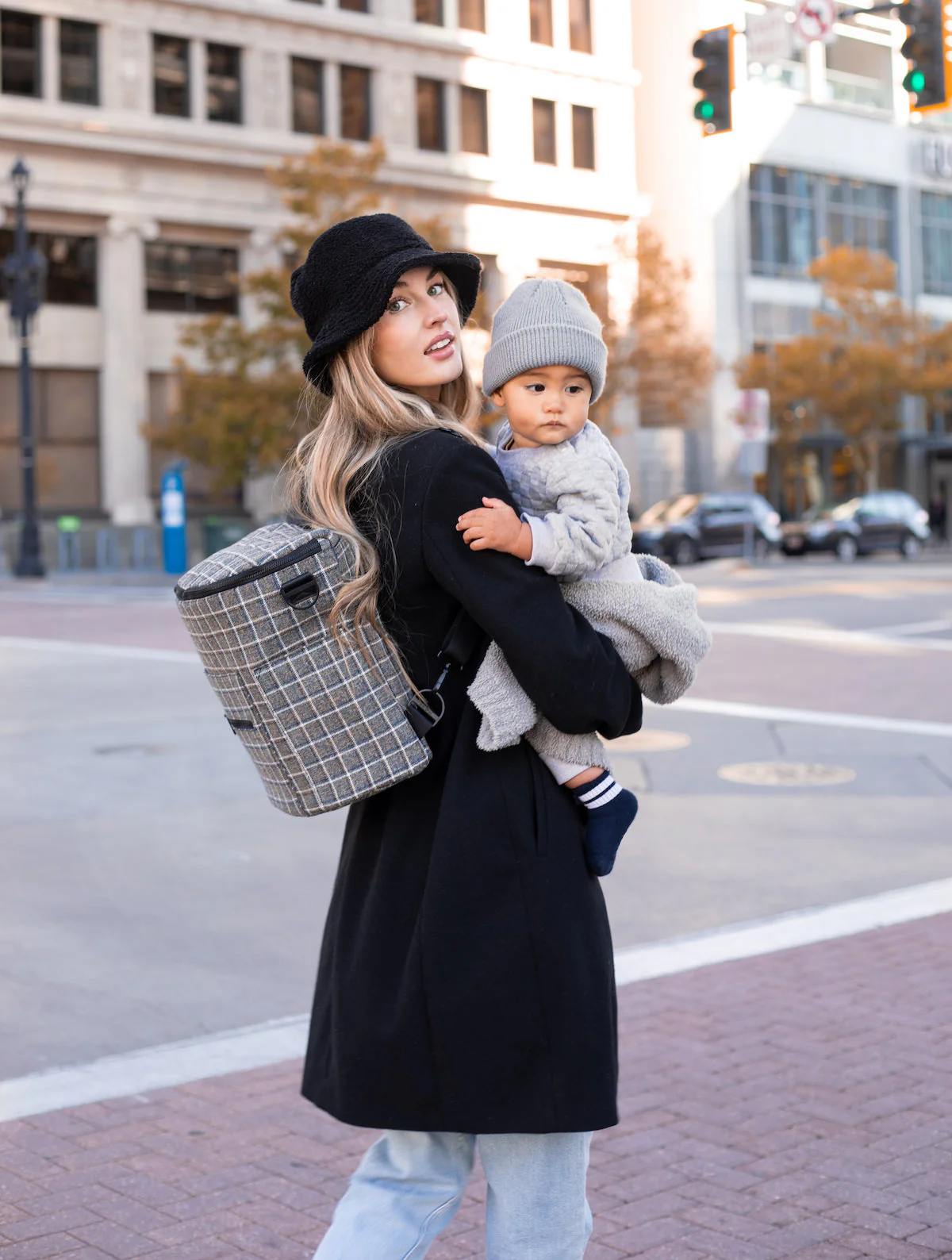 The Original Diaper Bag - Plaid Tweed - Image 2