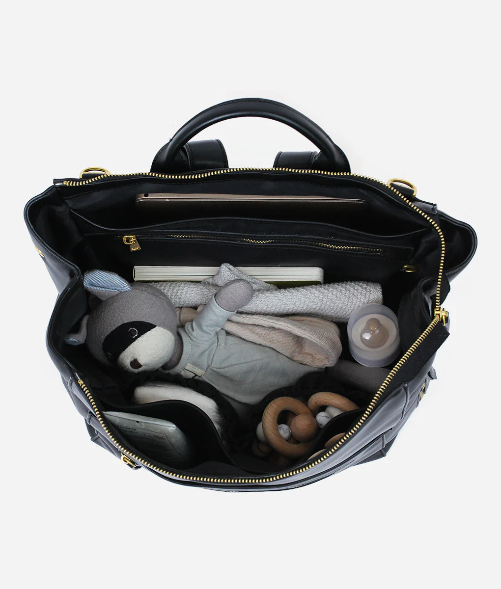 The Square Diaper Bag - Black - Image 9