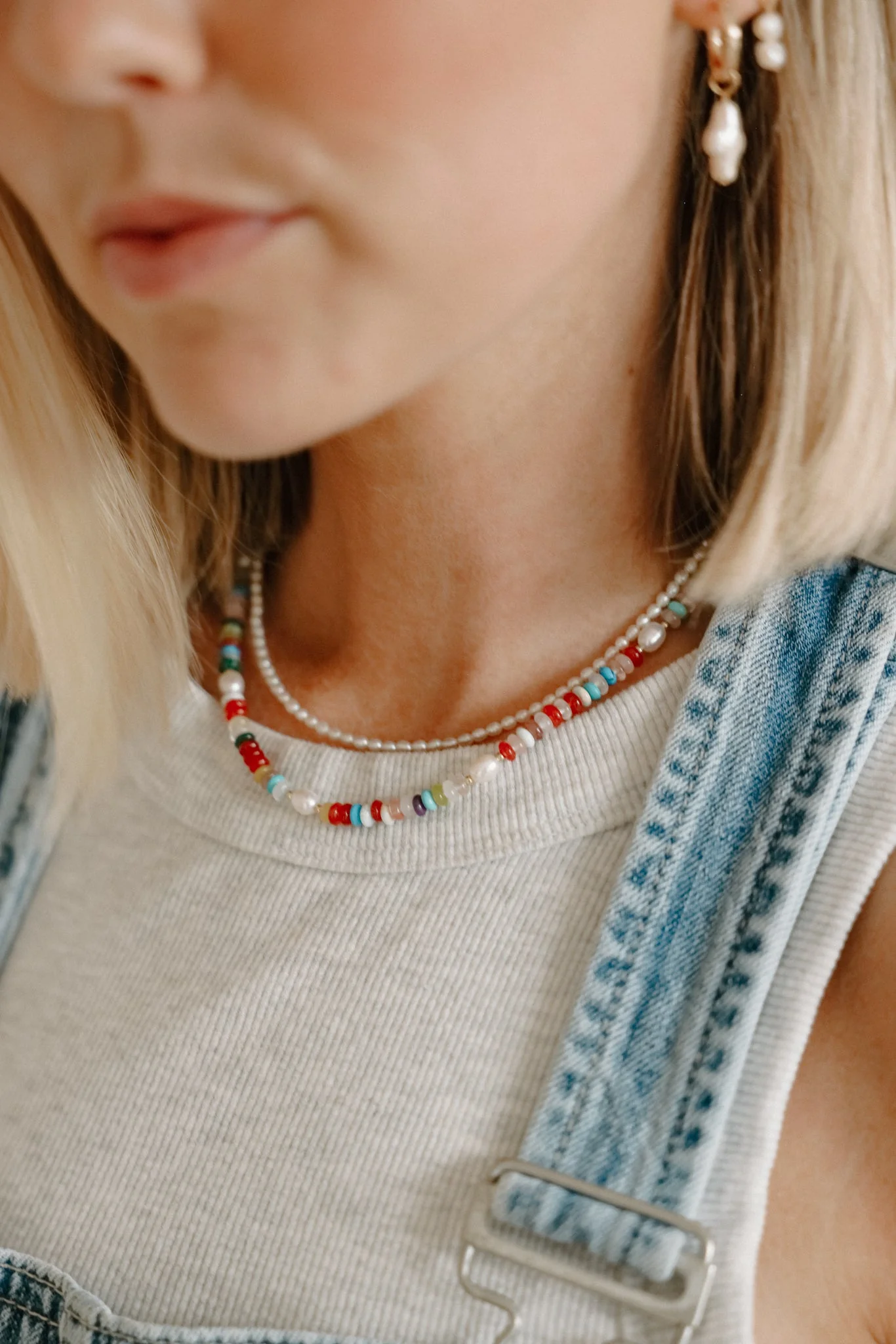 Tiny Rice Pearl Necklace - Image 5