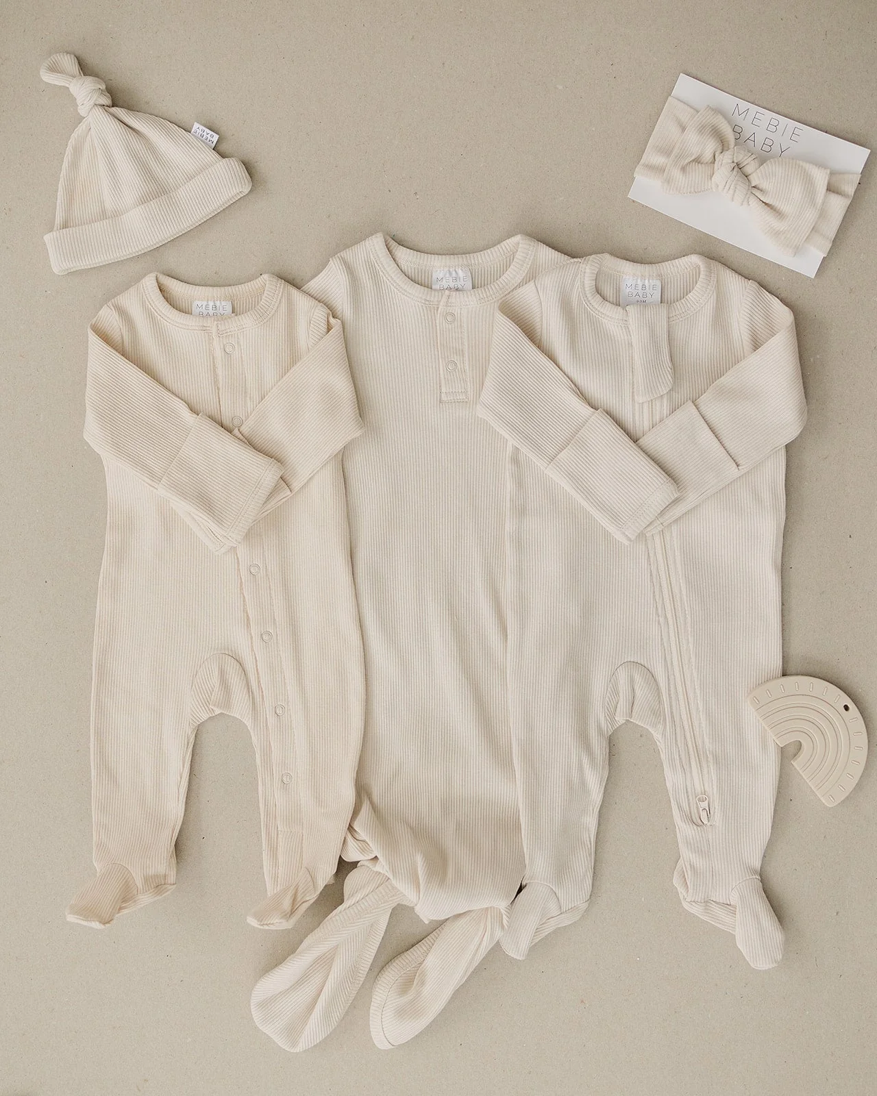 Vanilla Organic Cotton Ribbed Snap - Image 4