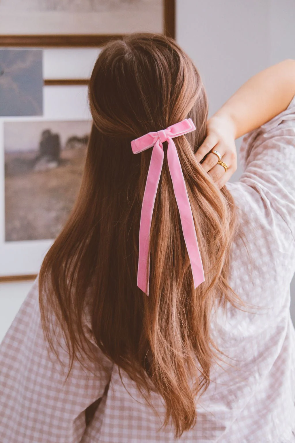 Velvet Double Bow Barrette - Image 6