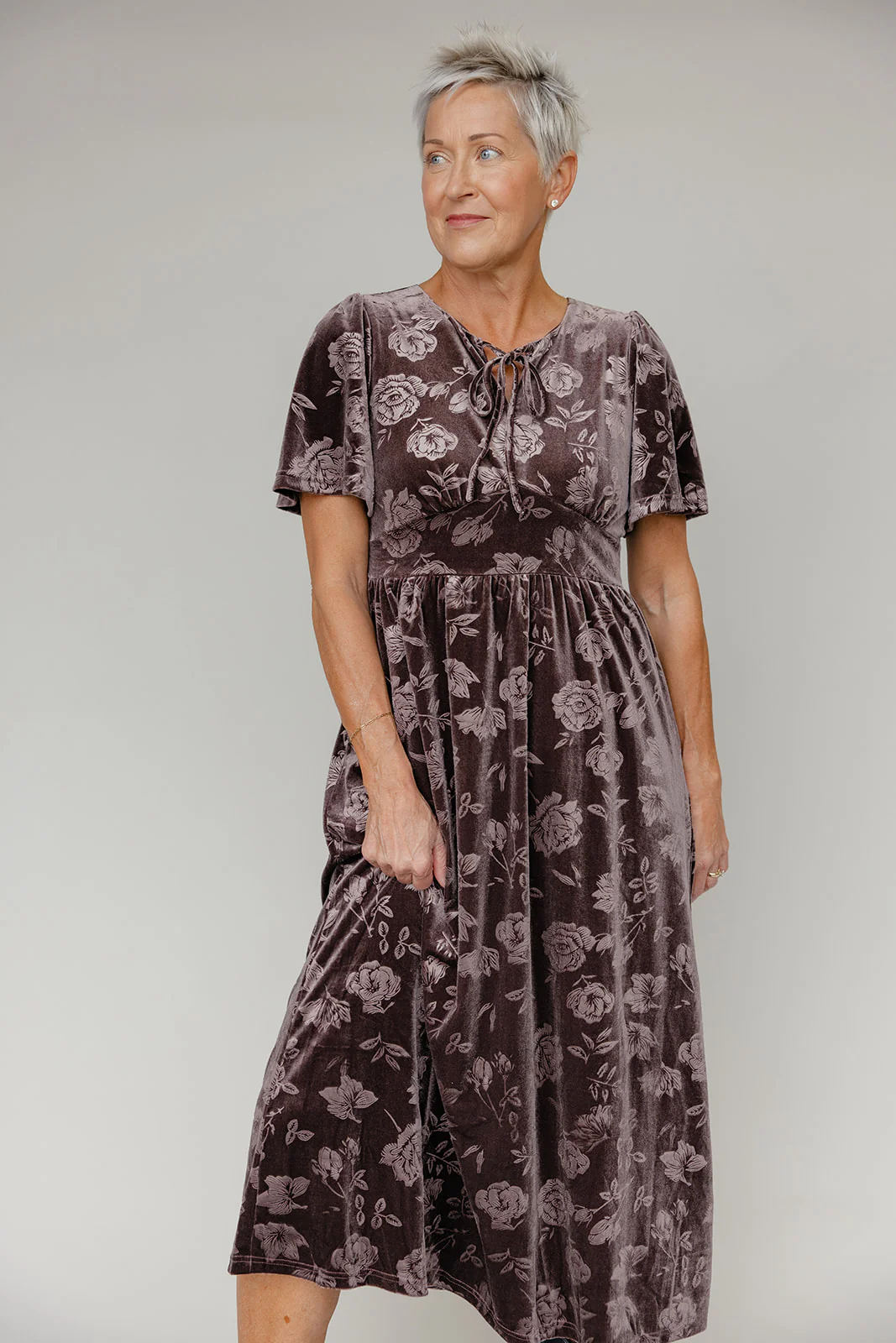 Velvet Ember Midi Dress - Image 7