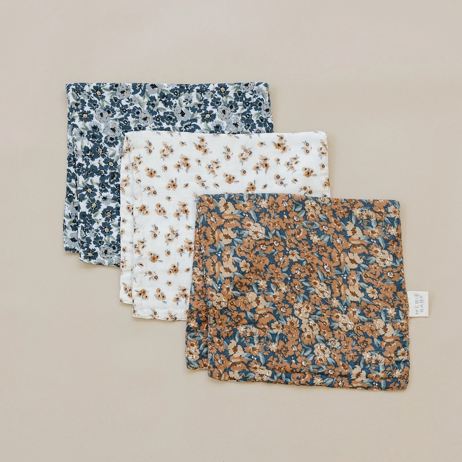 Venetian Floral Muslin Burp Cloth - Image 3