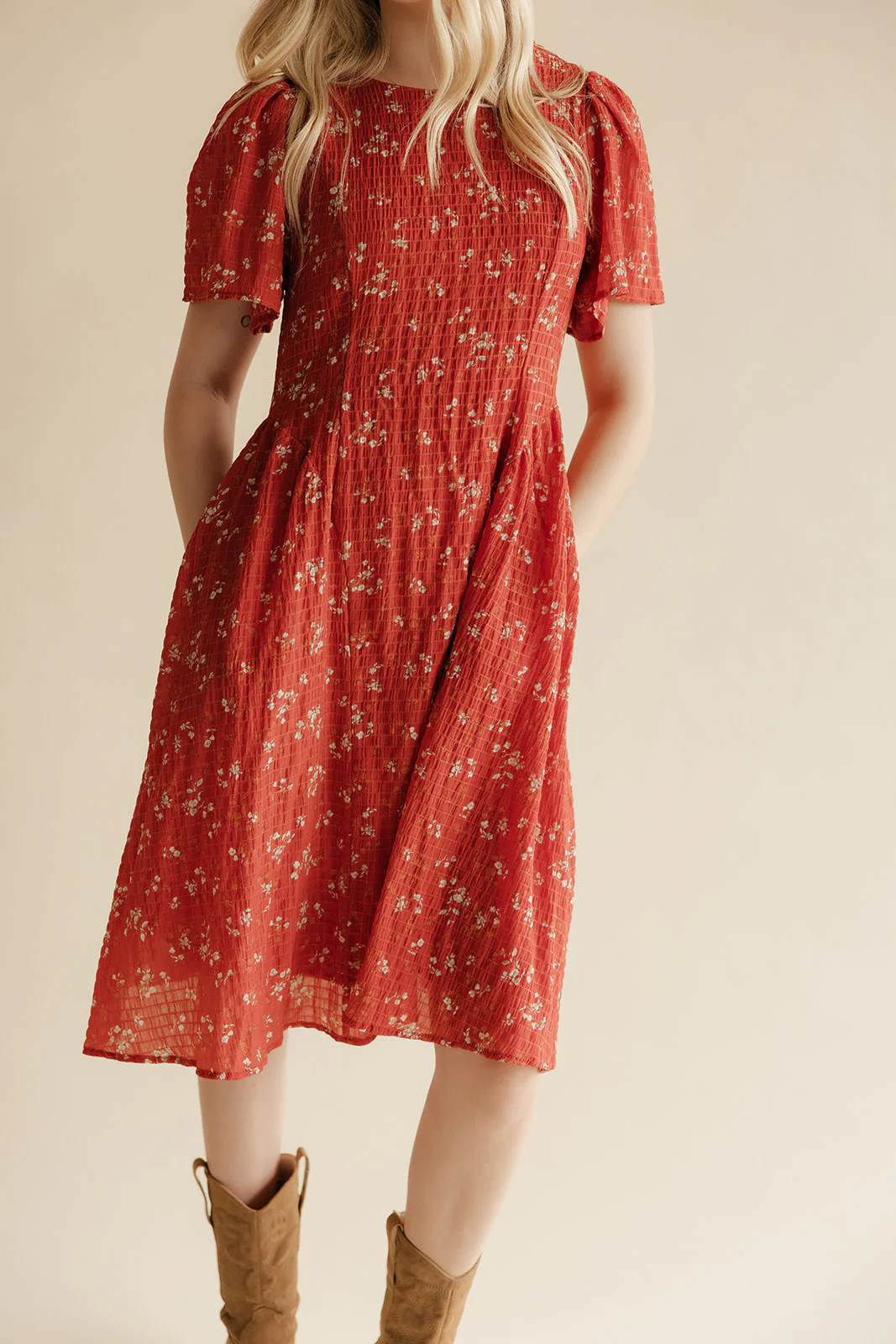 Vintage Flame Floral Dress - Image 2